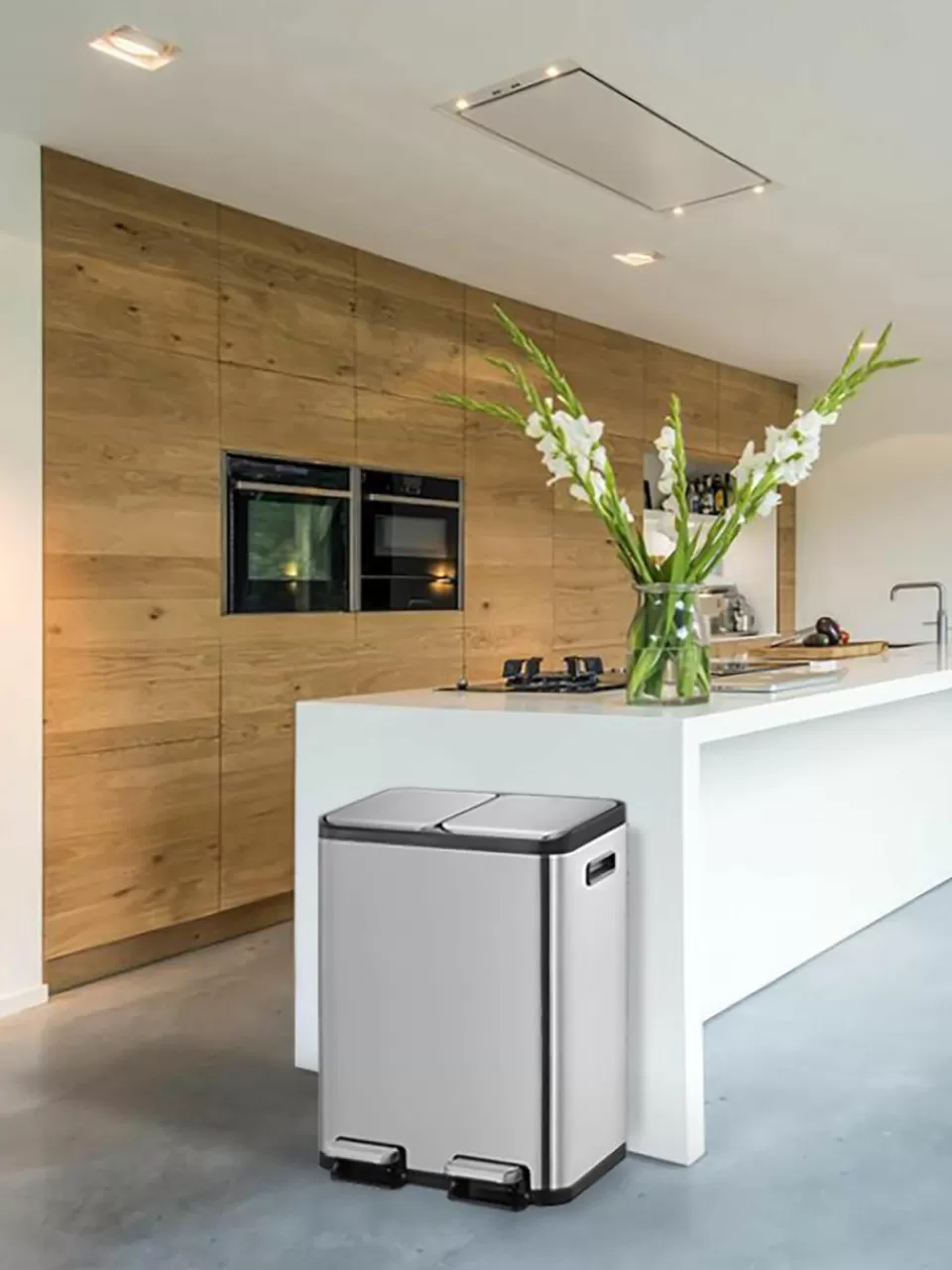 Westwing Afvalemmer EcoCasa met pedaalfunctie, 2x 30 L | Keuken Opbergers | Vuilnisbakken Voor De Keuken