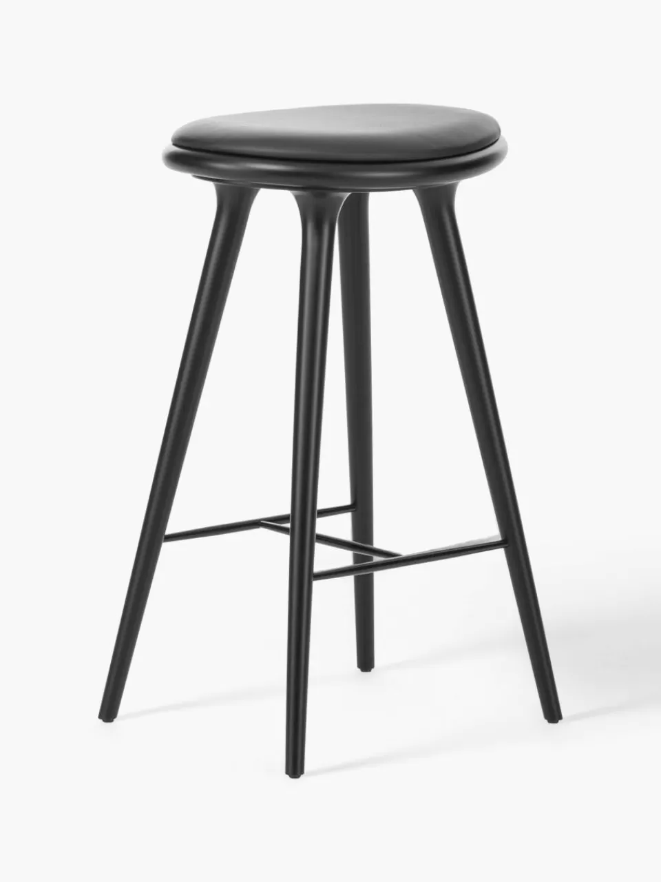 Mater Barkruk High Stool van beukenhout en leer | Stoelen | Barkrukken