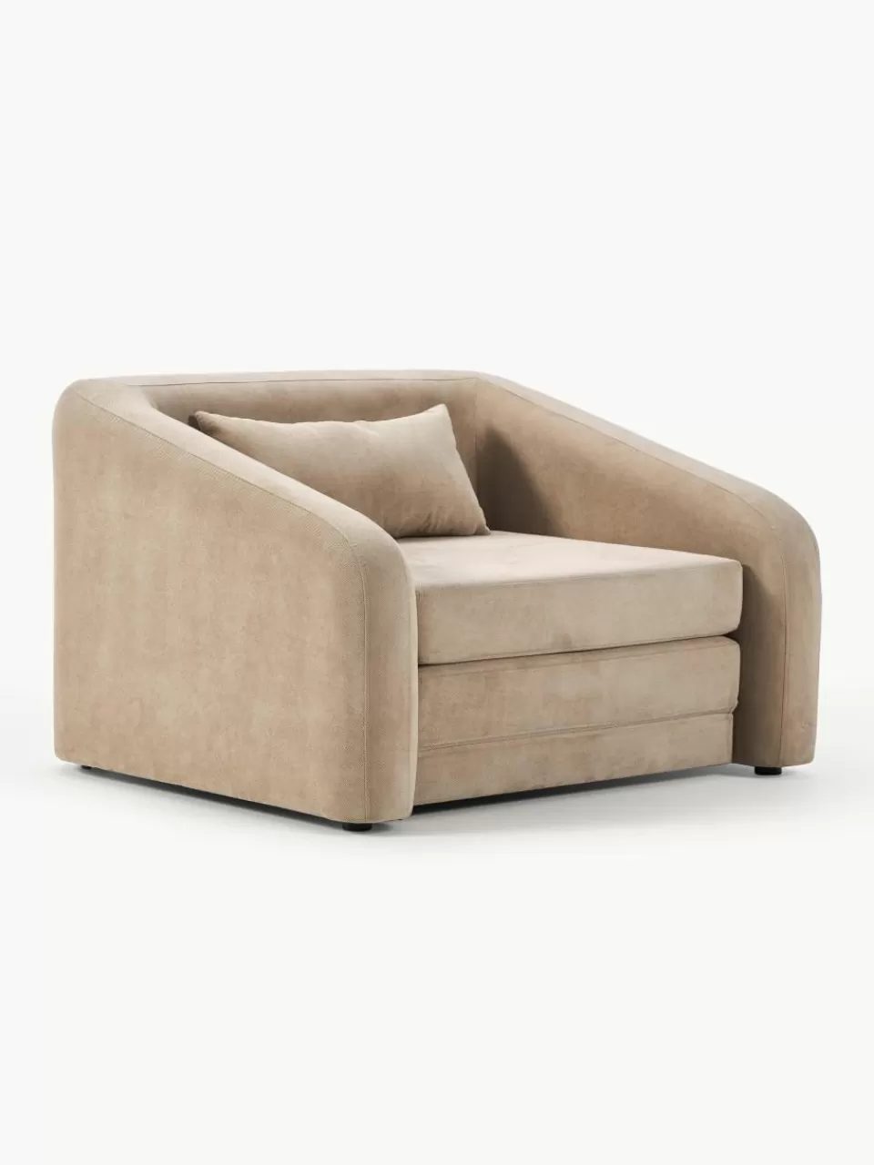 Westwing Collection Beige slaapfauteuil Eliot | Fauteuils | Slaapfauteuils