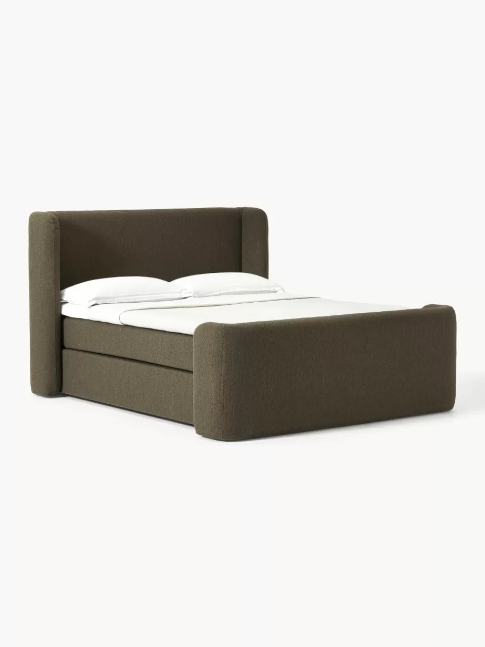 Westwing Collection Bouclé boxspring bed Perla | Bedden | Boxsprings