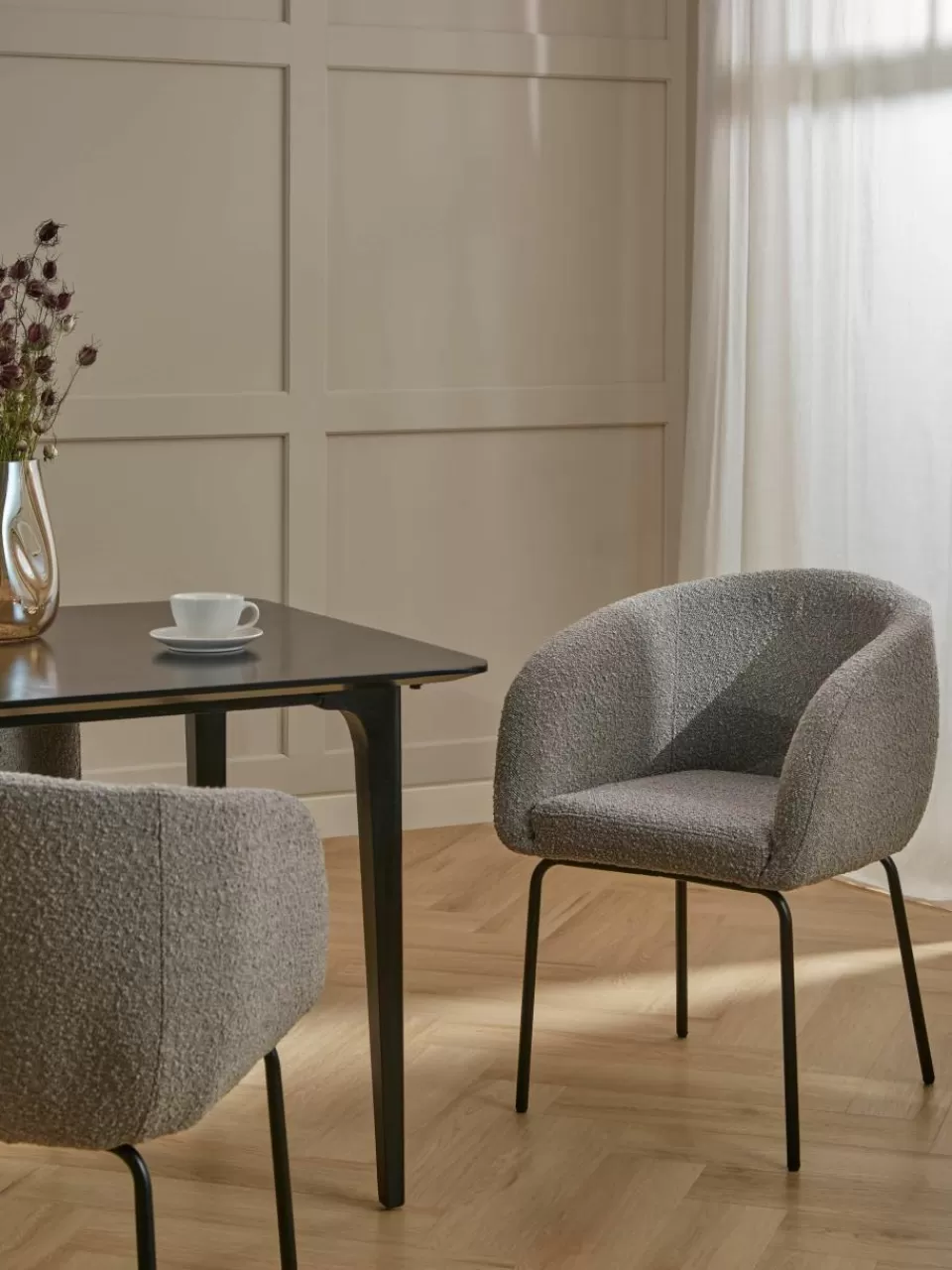 Westwing Collection Bouclé fauteuils Alani, 2 stuks | Stoelen