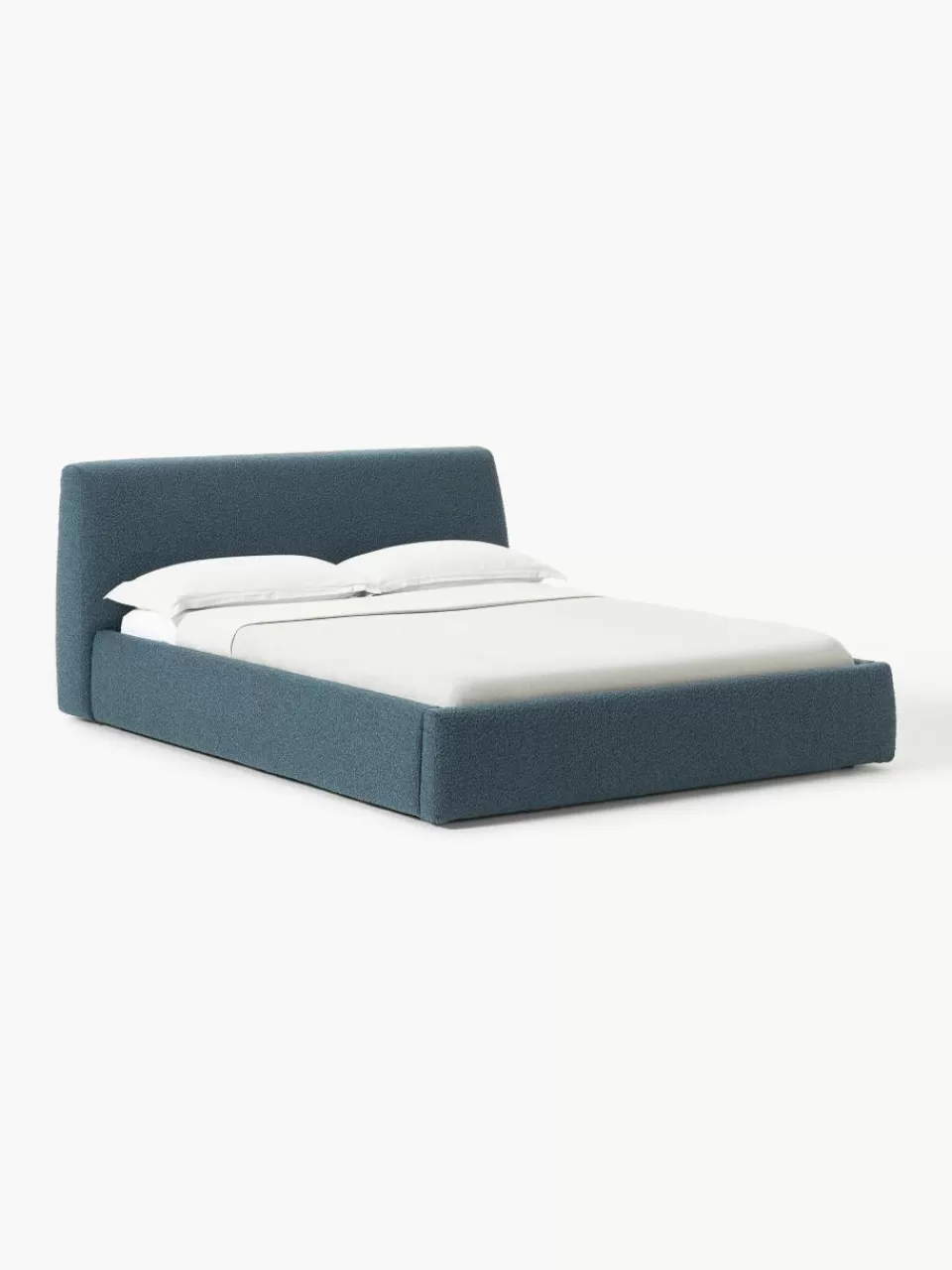 Westwing Collection Bouclé gestoffeerd bed Cloud | Bedden | Gestoffeerde Bedden