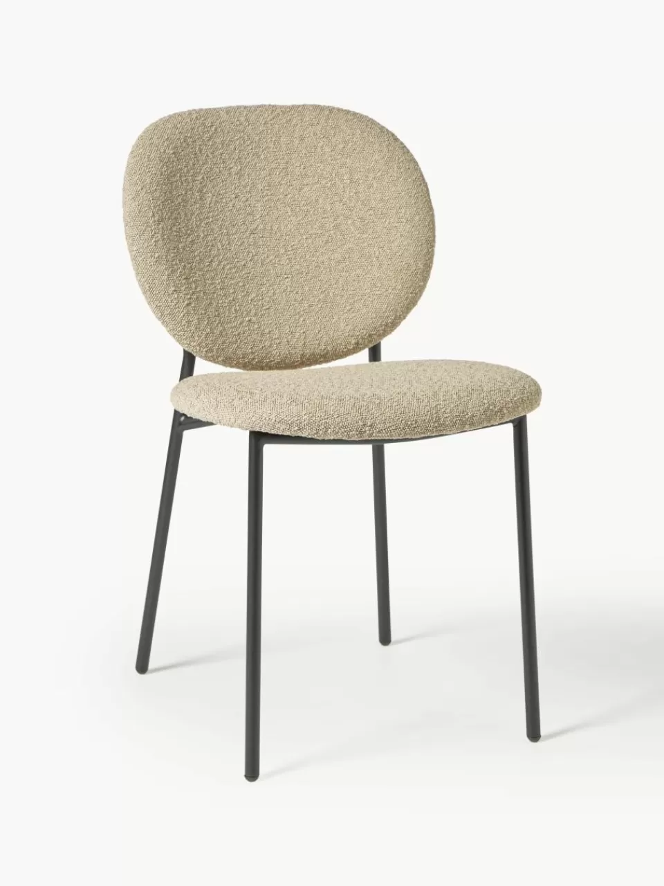 Westwing Collection Bouclé gestoffeerde stoelen Ulrica, 2 stuks | Stoelen | Gestoffeerde Stoelen