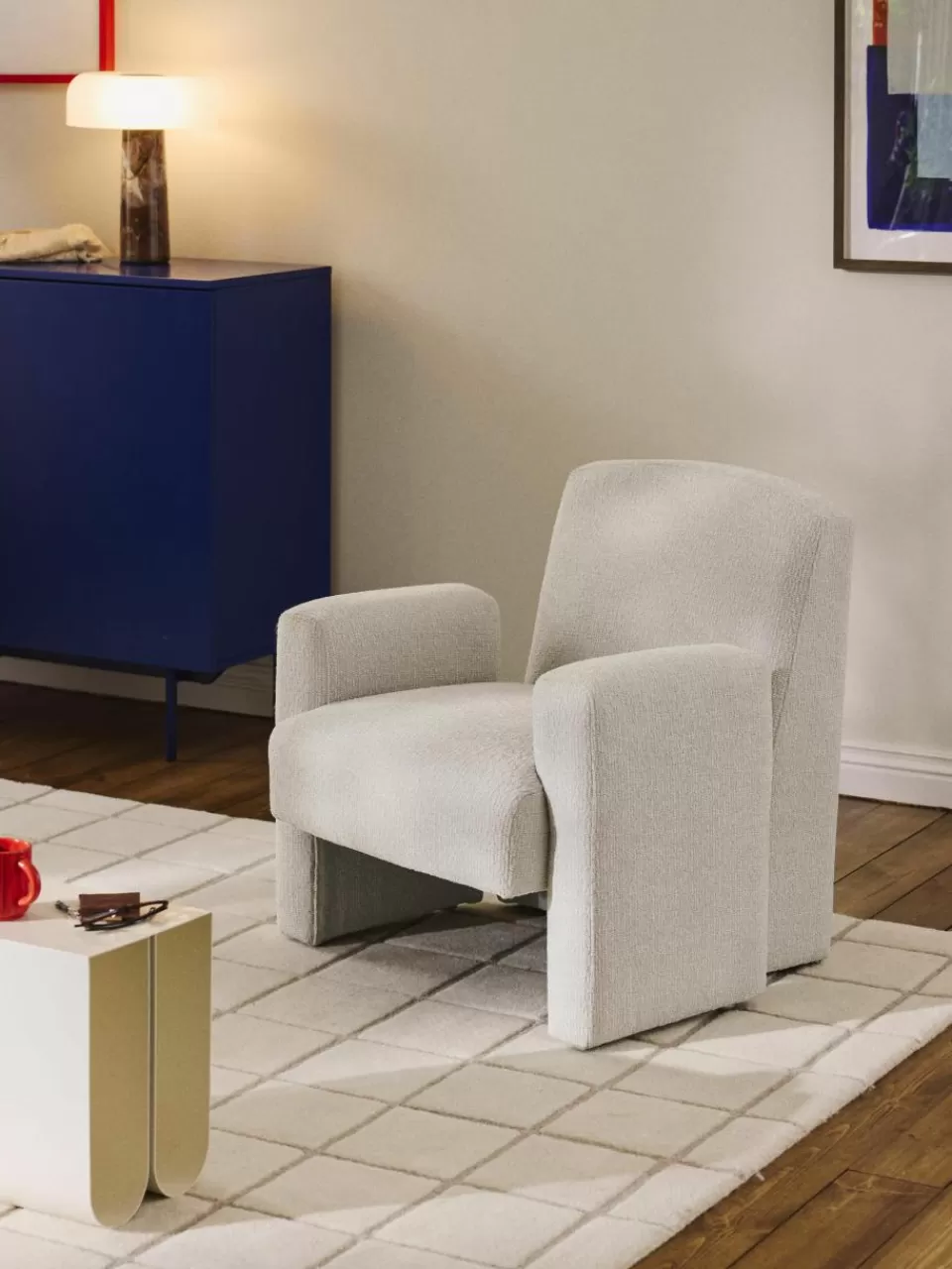 Westwing Collection Bouclé loungefauteuil Aven | Fauteuils | Relaxfauteuils