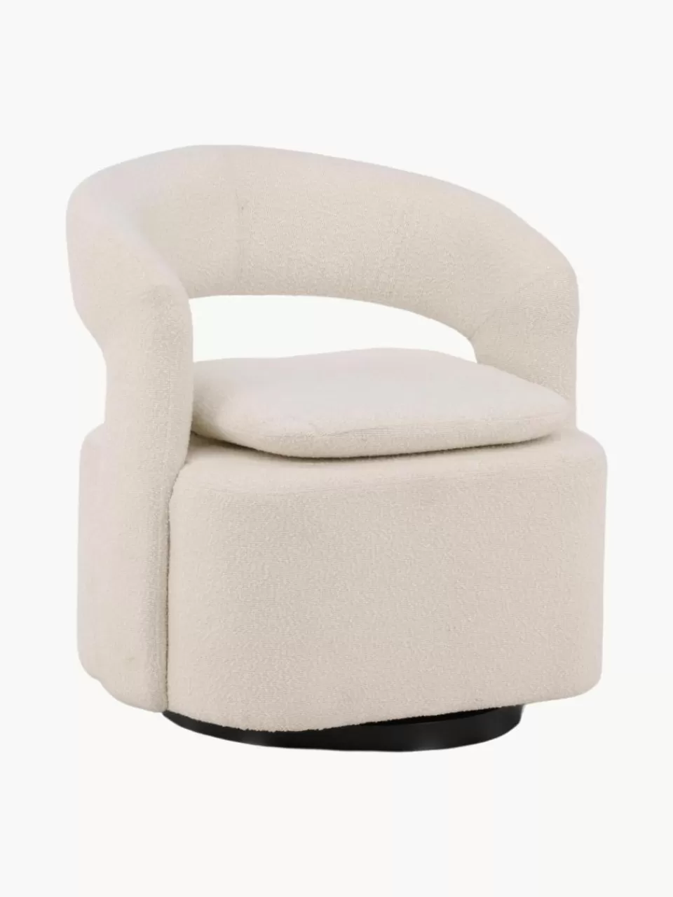 Westwing Bouclé loungefauteuil Laurel met draaifunctie | Fauteuils | Relaxfauteuils