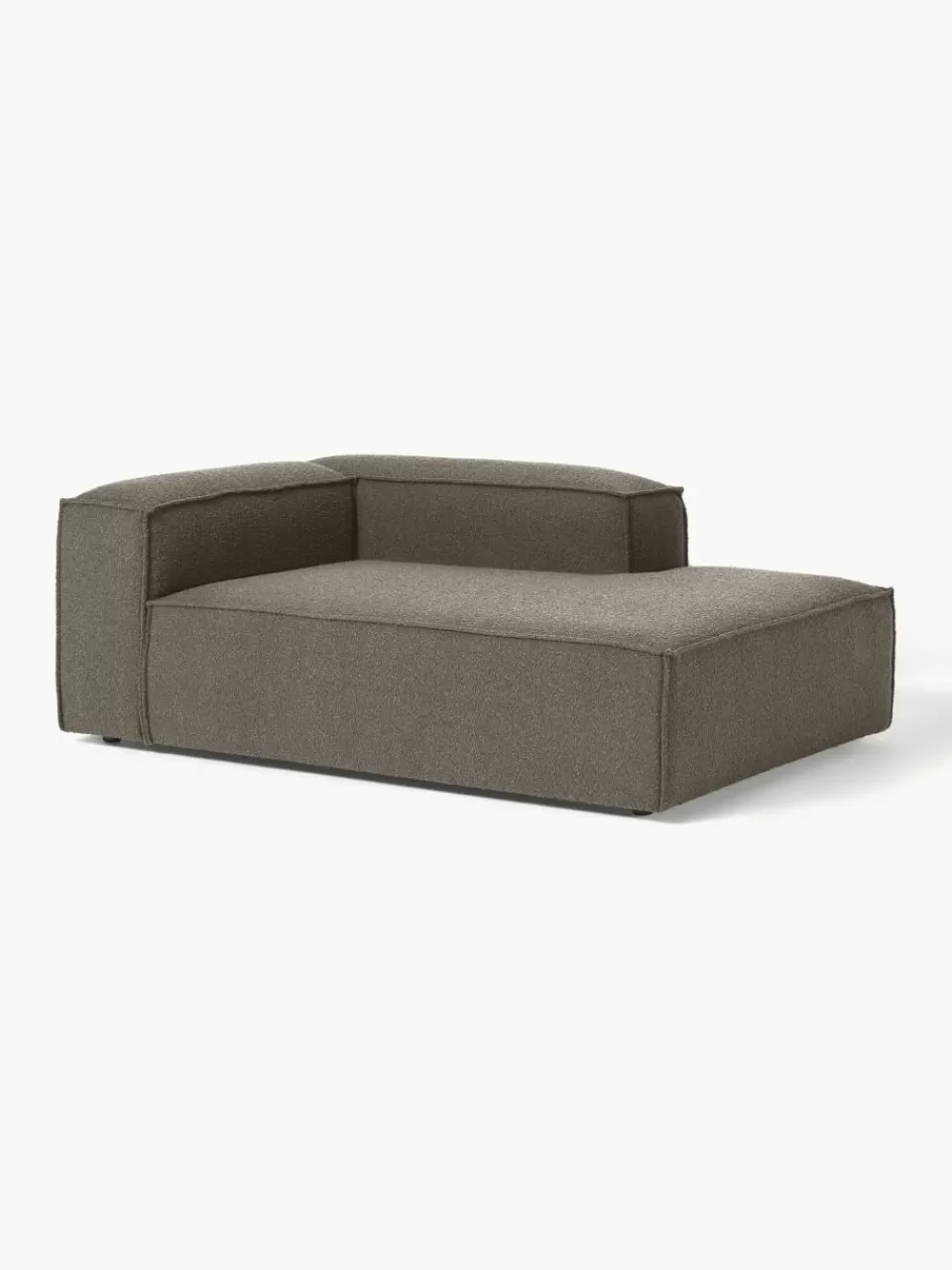 Westwing Collection Chaise longue hoekmodule Lennon uit bouclé | Banken | Modulaire Banken