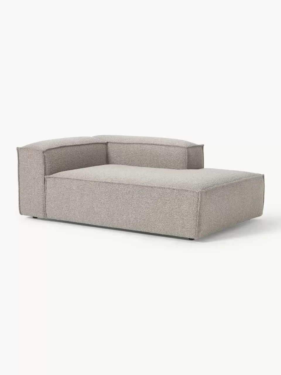 Westwing Collection Chaise longue hoekmodule Lennon van bouclé | Banken | Modulaire Banken