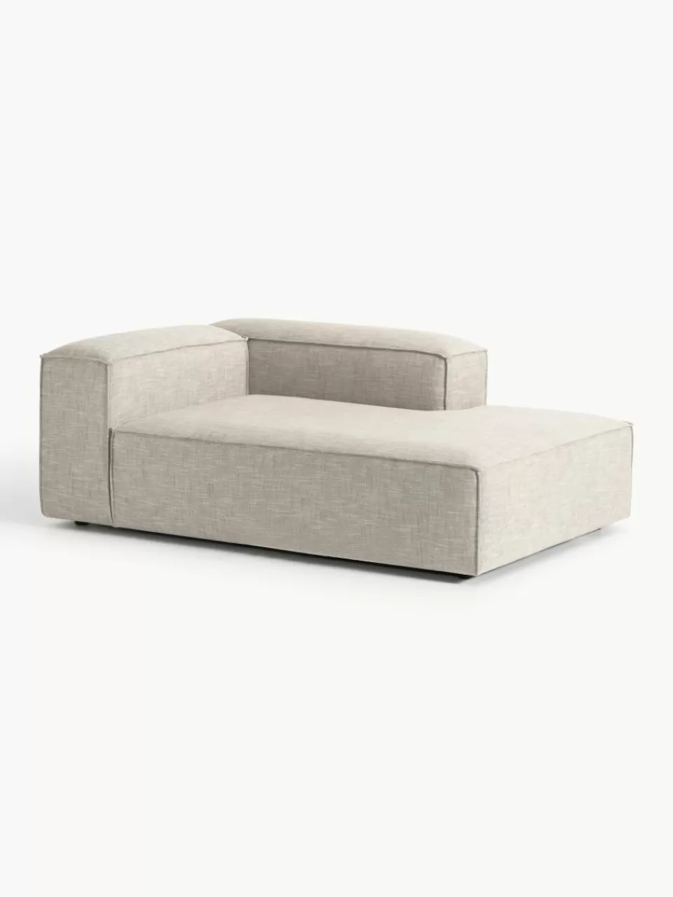 Westwing Collection Chaise longue hoekmodule Lennon van linnenmix | Banken | Modulaire Banken