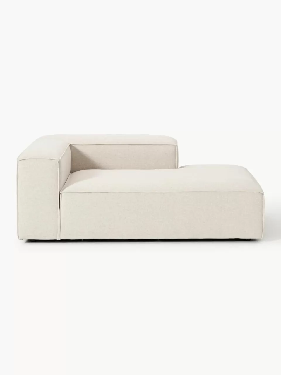 Westwing Collection Chaise longue hoekmodule Lennon van linnenmix | Banken | Modulaire Banken