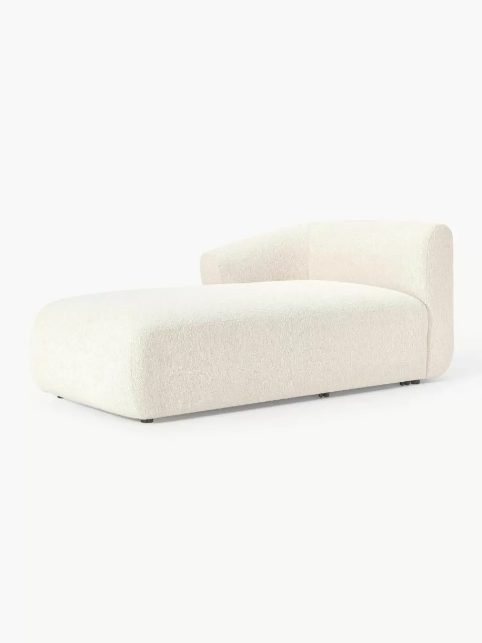 Westwing Collection Chaise longue hoekmodule Sofia uit bouclé | Banken | Modulaire Banken