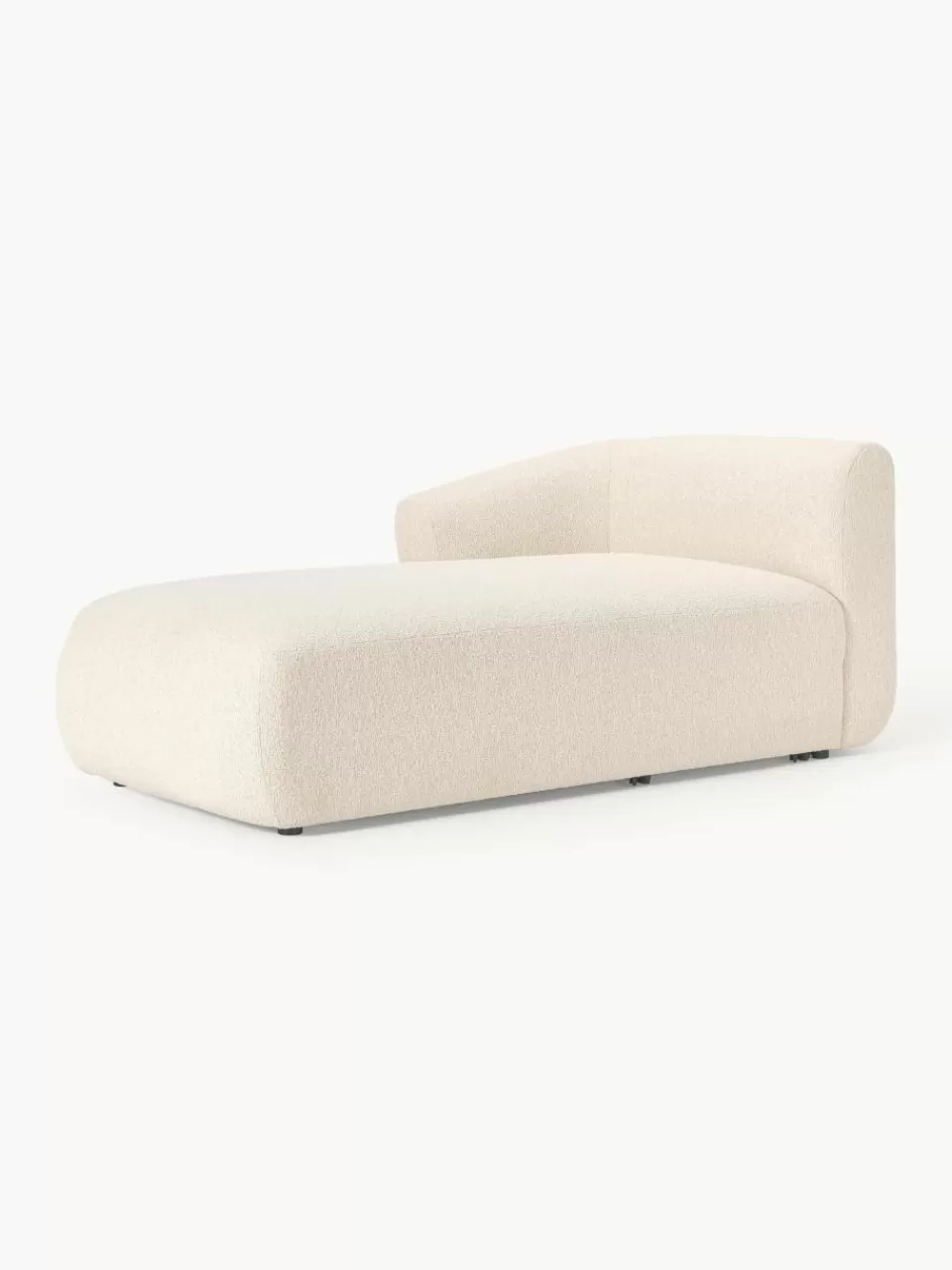 Westwing Collection Chaise longue hoekmodule Sofia uit bouclé | Banken | Modulaire Banken