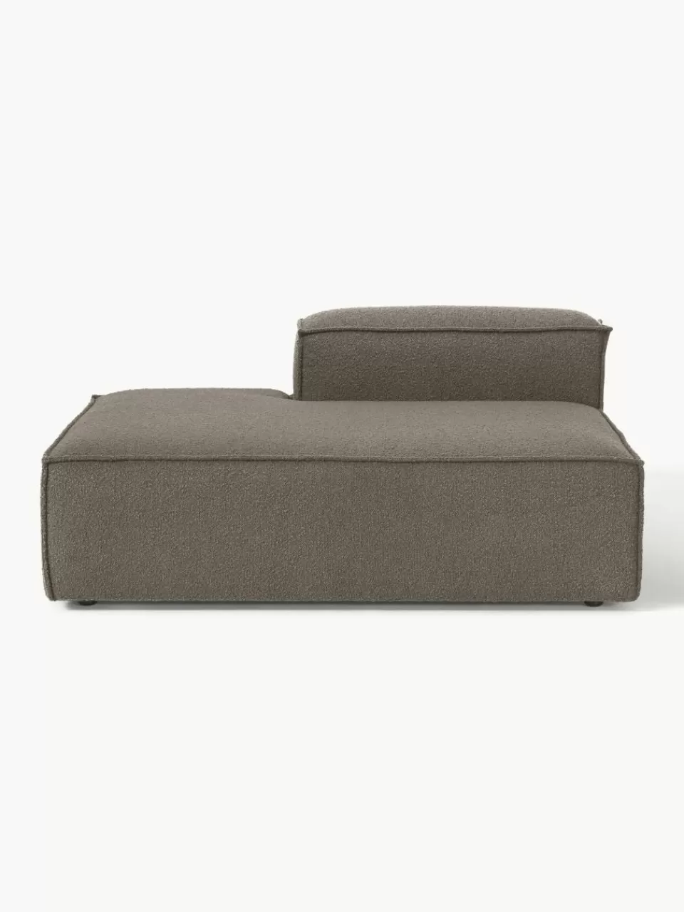 Westwing Collection Chaise longue module Lennon uit bouclé | Banken | Modulaire Banken