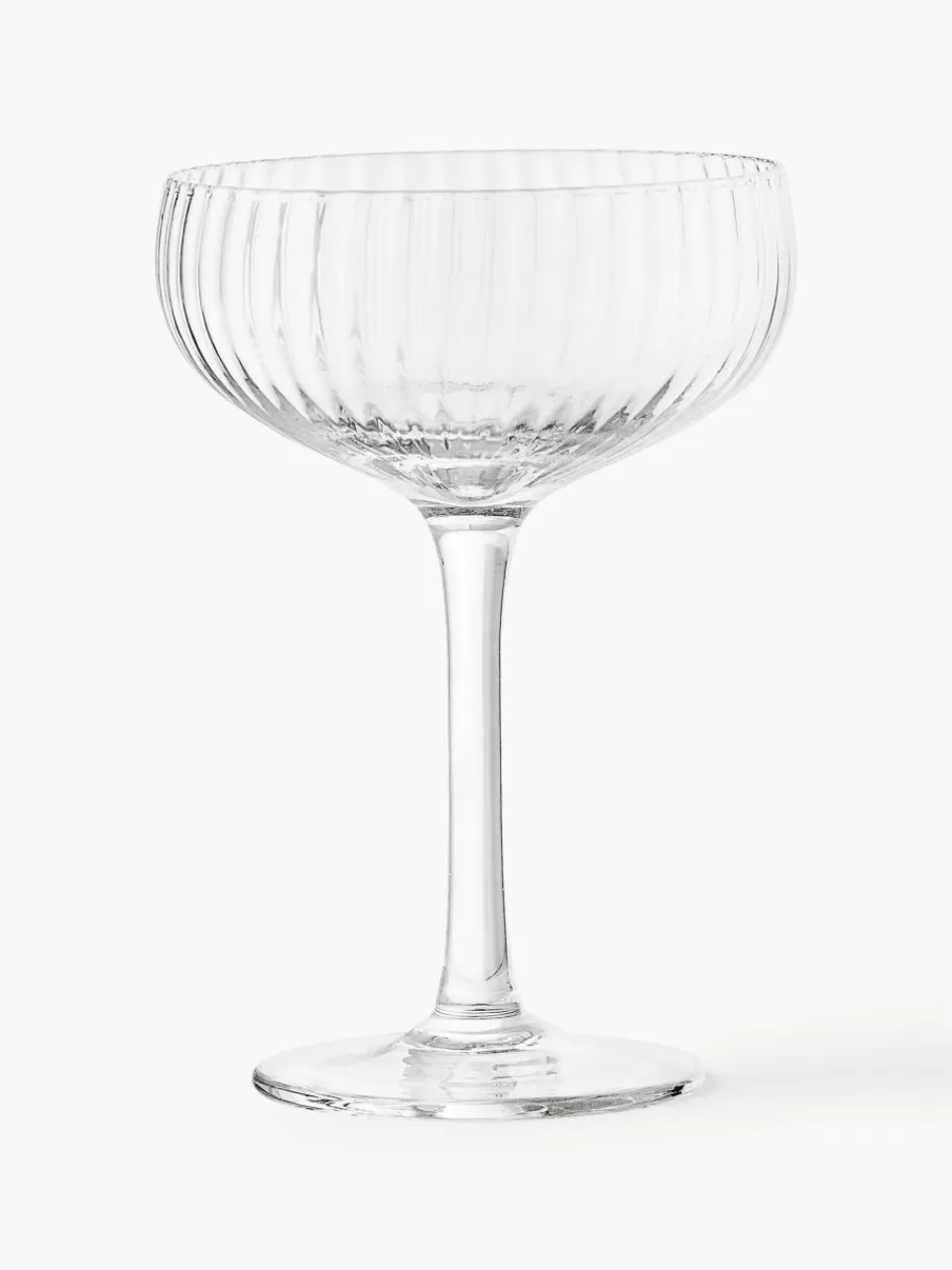 Bloomingville Champagneglazen Astrid met groefstructuur, 6 stuks | Servies | Champagneglazen