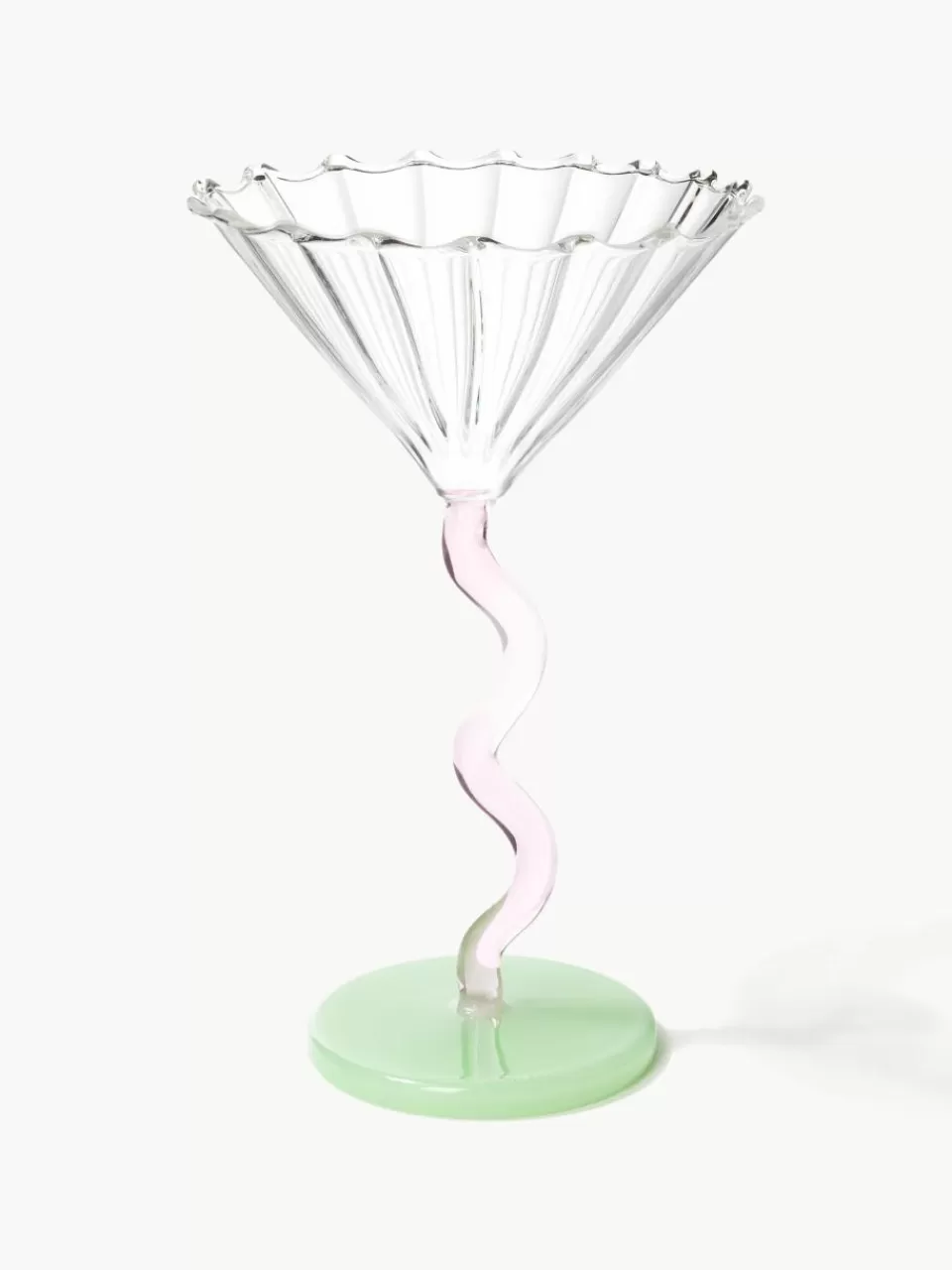 &k Amsterdam Cocktailglazen Curve uit borosilicaatglas, 2 stuks | Servies | Barglazen