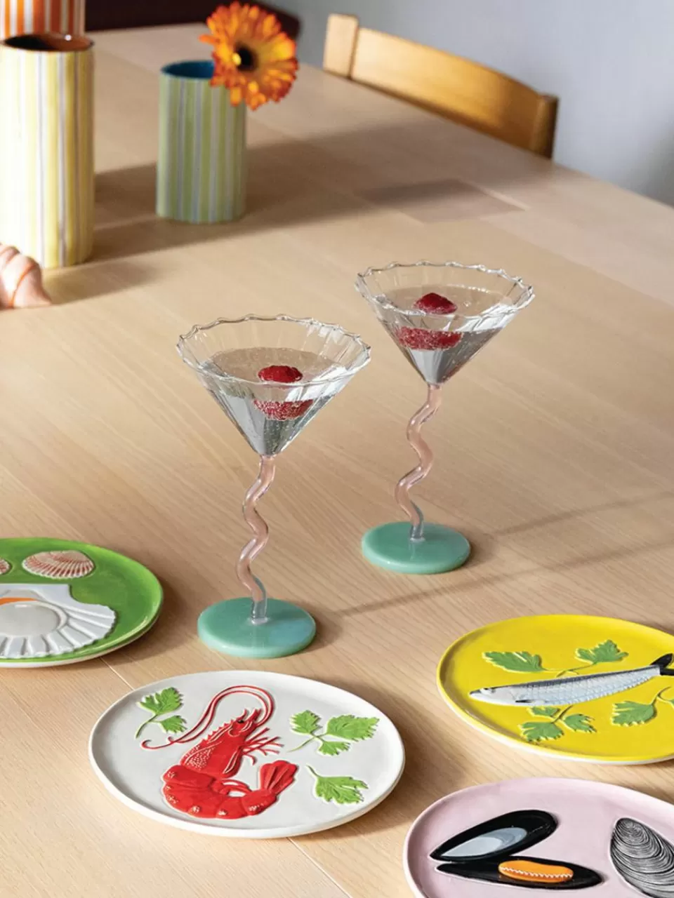 &k Amsterdam Cocktailglazen Curve uit borosilicaatglas, 2 stuks | Servies | Barglazen