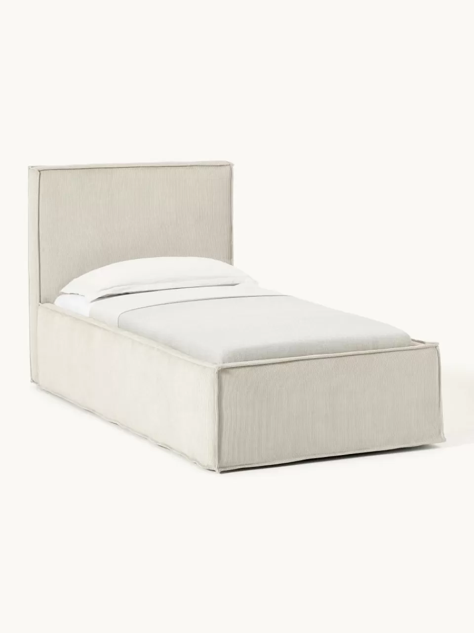 Westwing Collection Corduroy gestoffeerd bed Dream | Bedden | Gestoffeerde Bedden