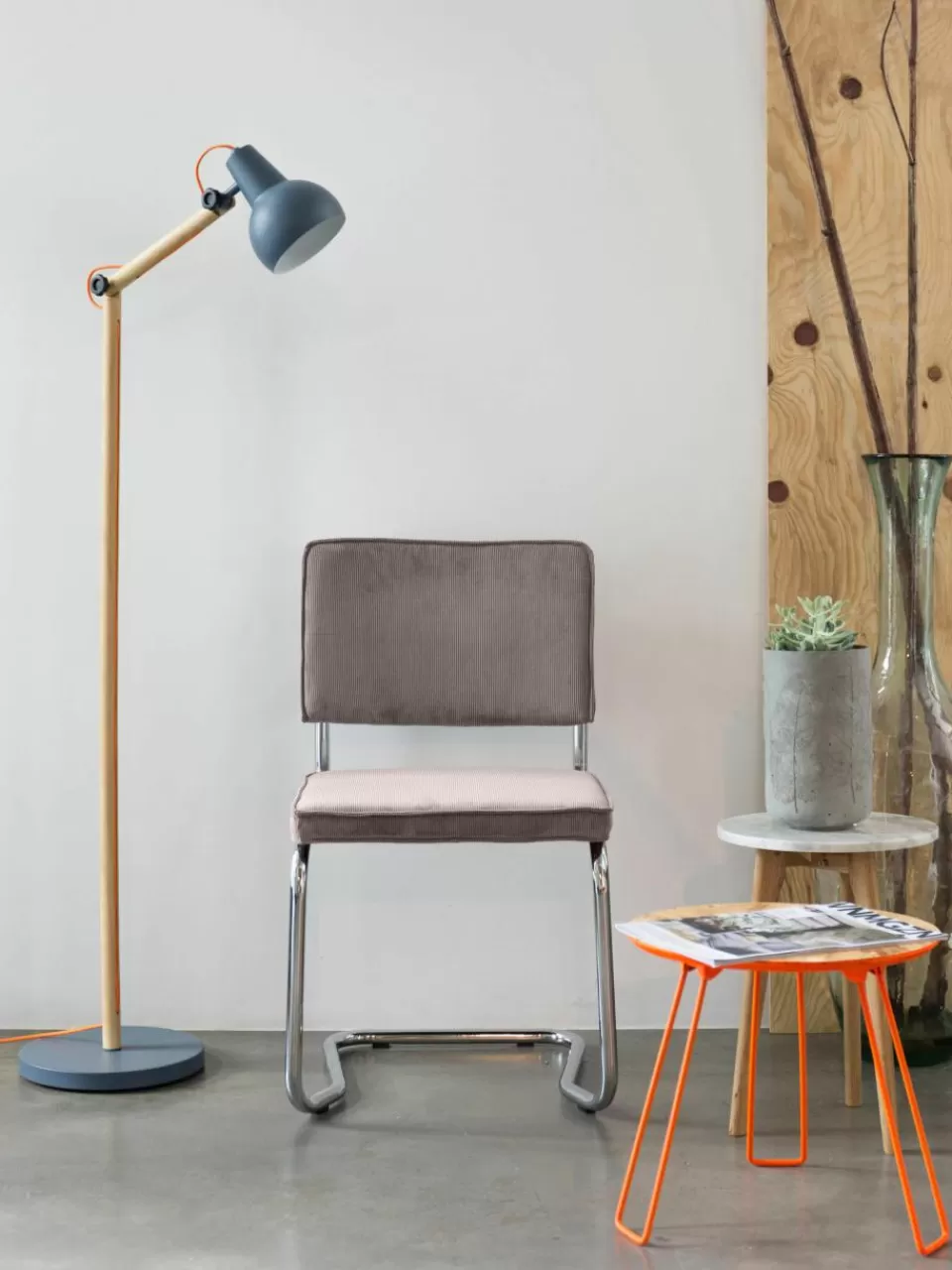 Zuiver Corduroy sledestoel Kink | Stoelen