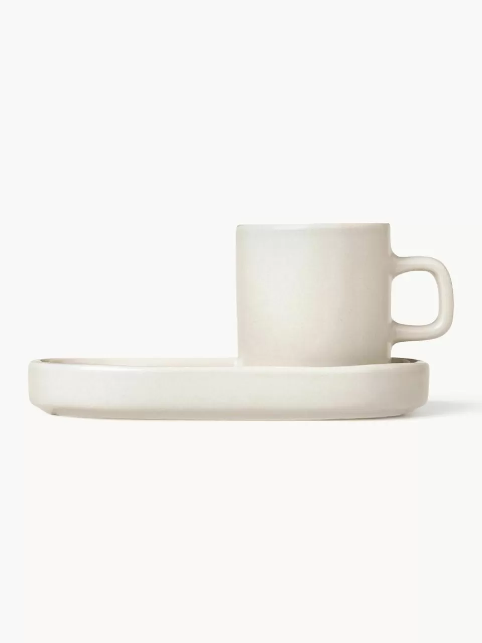 blomus Espresso kopjes Pilar met schoteltjes, 2 stuks | Servies | Espressokopjes