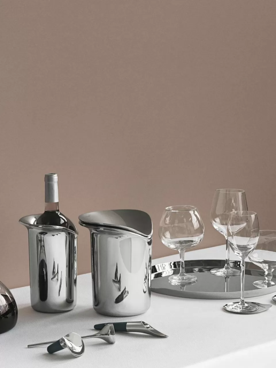 GEORG JENSEN Flessenkoeler Wine & Bar van edelstaal | Keukengerei