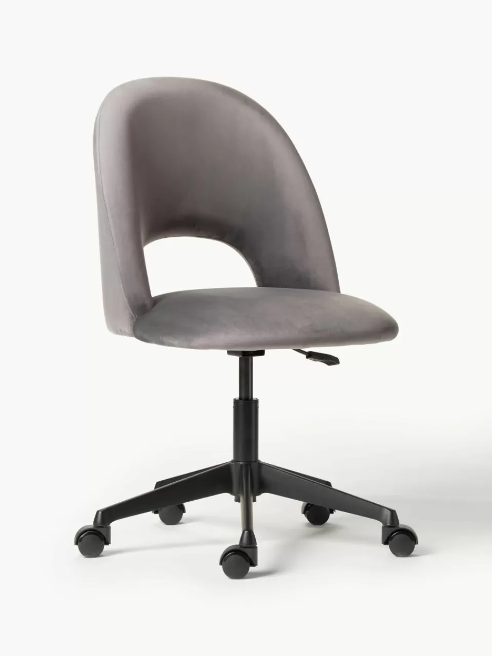 Westwing Collection Fluwelen bureaustoel Rachel, in hoogte verstelbaar | Bureaustoelen | Stoelen