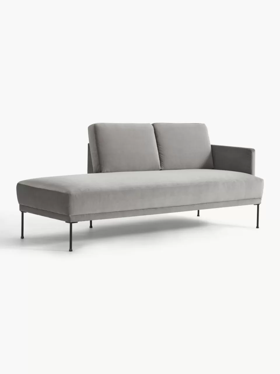 Westwing Collection Fluwelen chaise longue Fluente | Banken | Daybeds & Chaises Longues