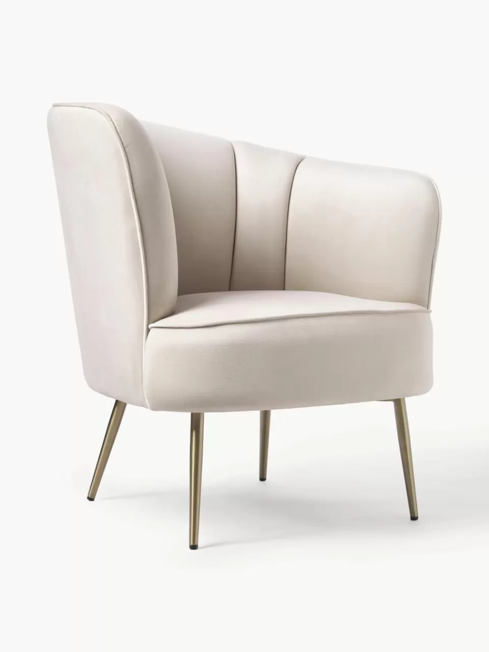 Westwing Collection Fluwelen cocktailfauteuil Louise | Fauteuils | Relaxfauteuils