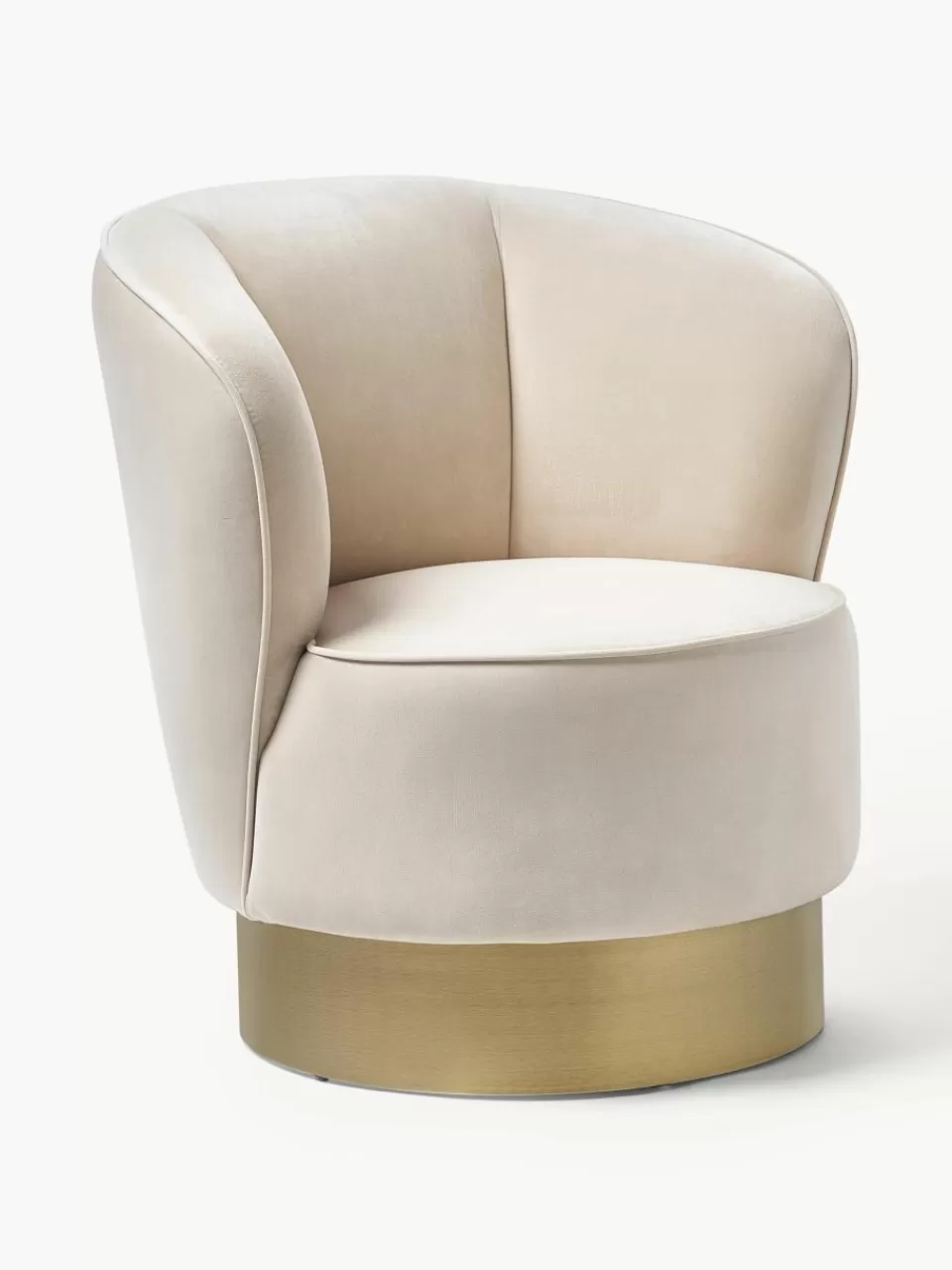 Westwing Collection Fluwelen cocktailfauteuil Olivia | Fauteuils | Relaxfauteuils