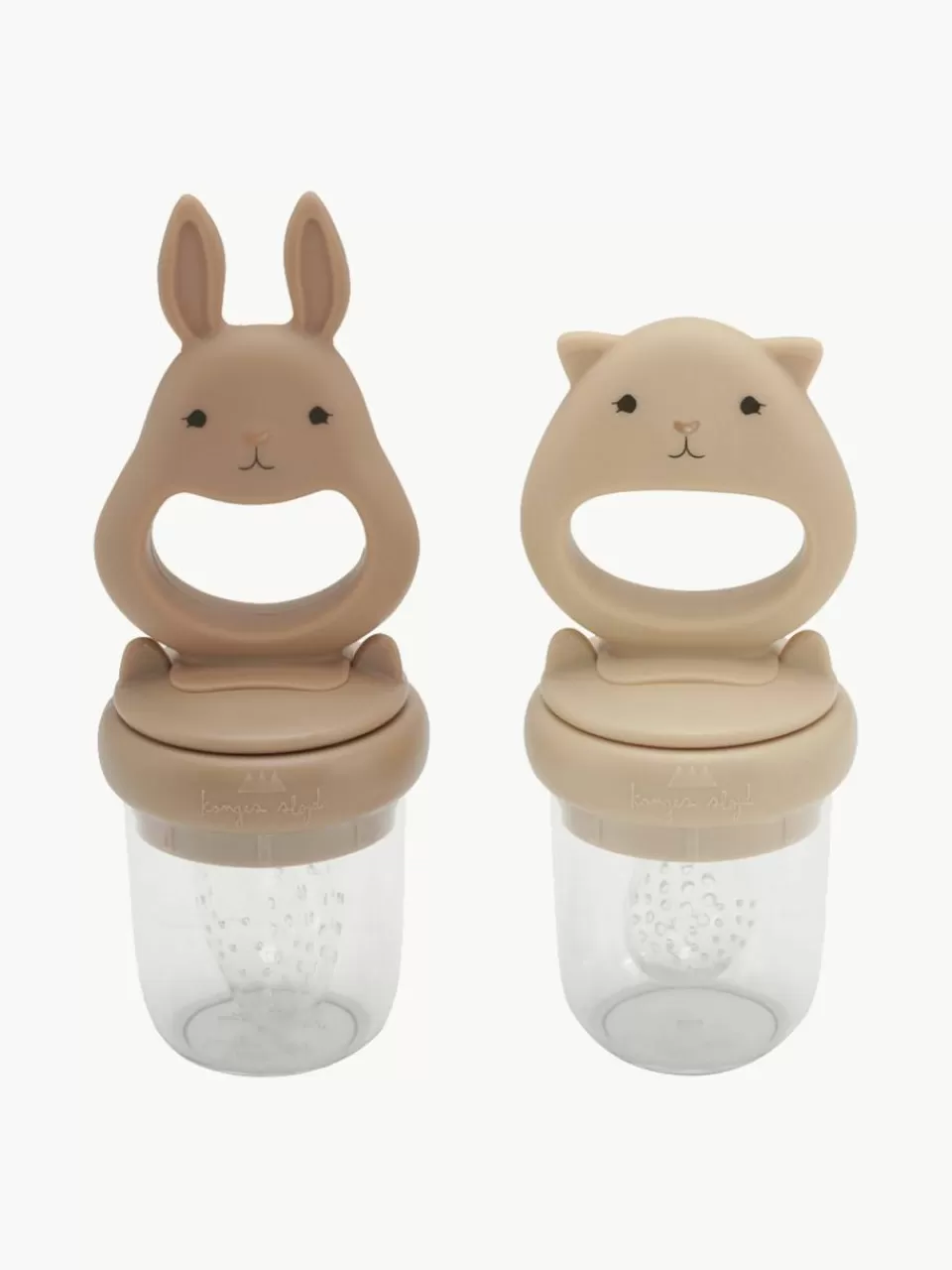 Konges Slojd Fruitzuiger Bunny, set van 2 | Broodtrommels & Flessen | Kinderservies & -Bestek