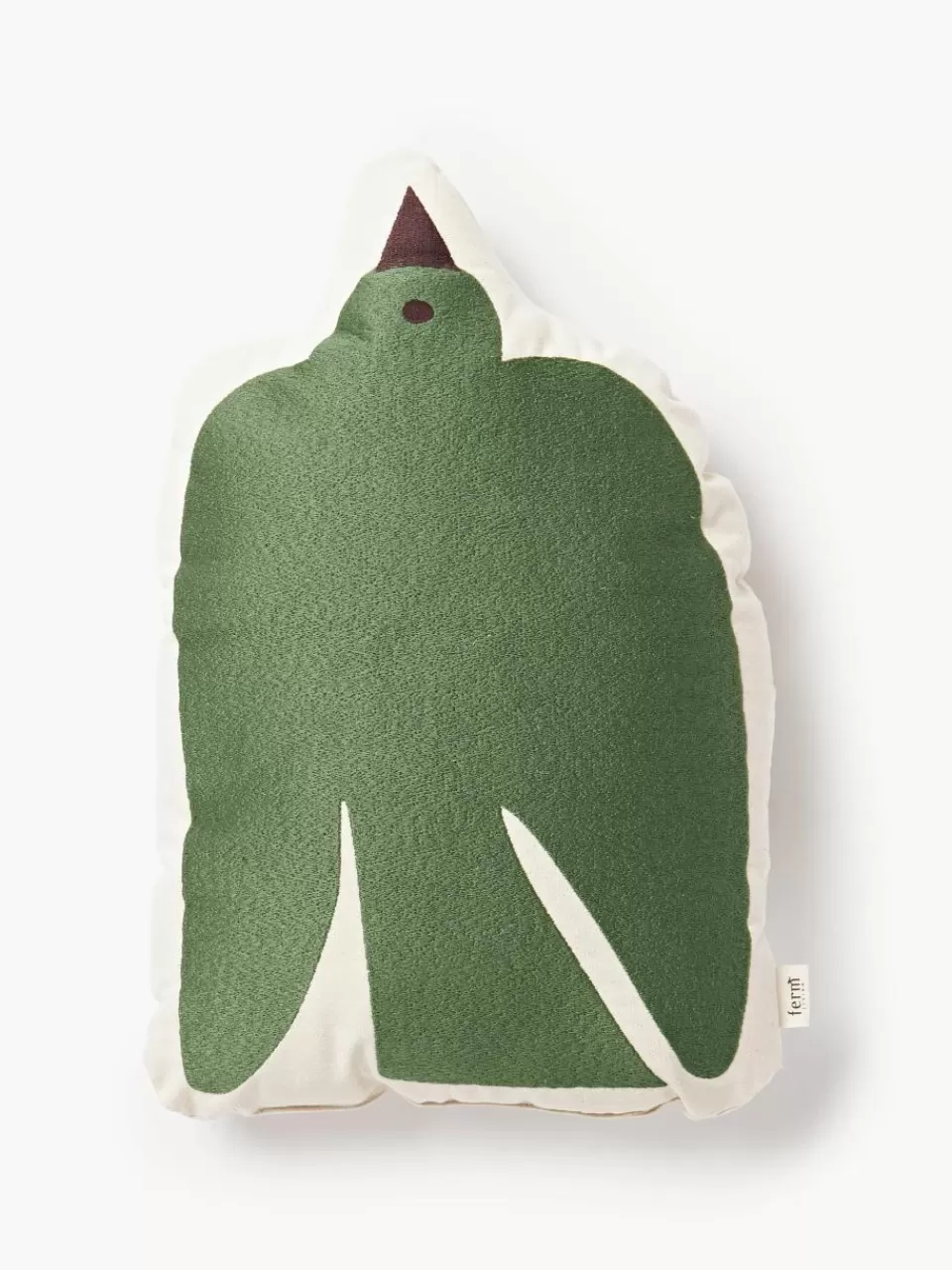 ferm LIVING Kids Geborduurd kussen Swif Bird van biokatoen | Kindertextiel | Kinderkussens