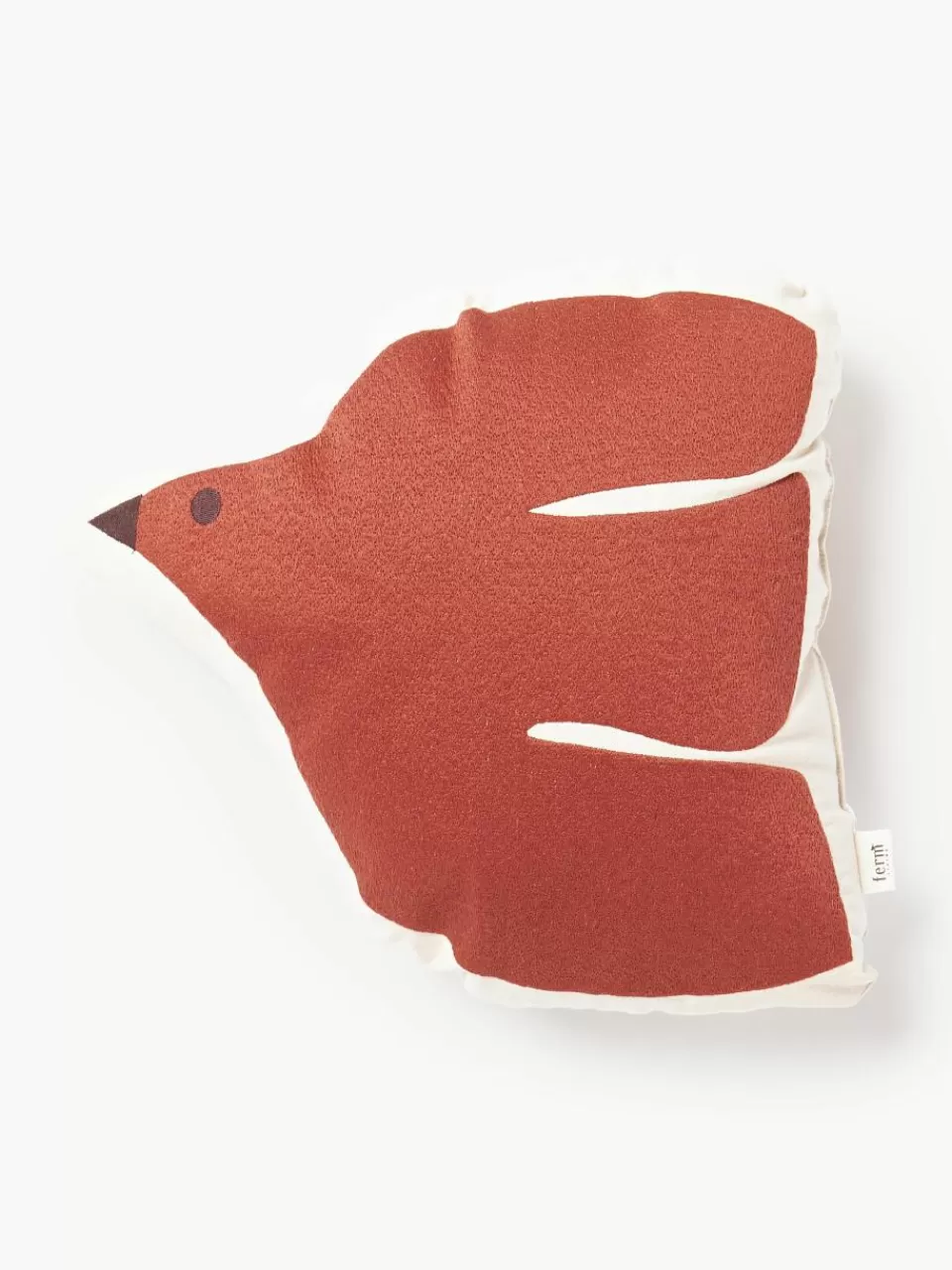 ferm LIVING Kids Geborduurd kussen Swif Bird van biokatoen | Kindertextiel | Kinderkussens