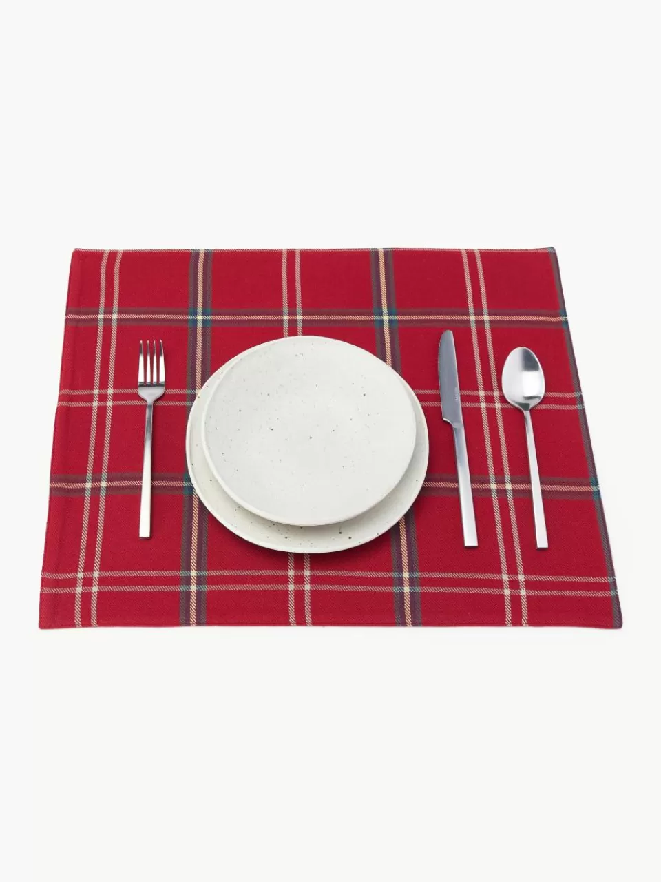 Westwing Collection Geruite placemats Aster, 2 stuks | Placemats | Placemats