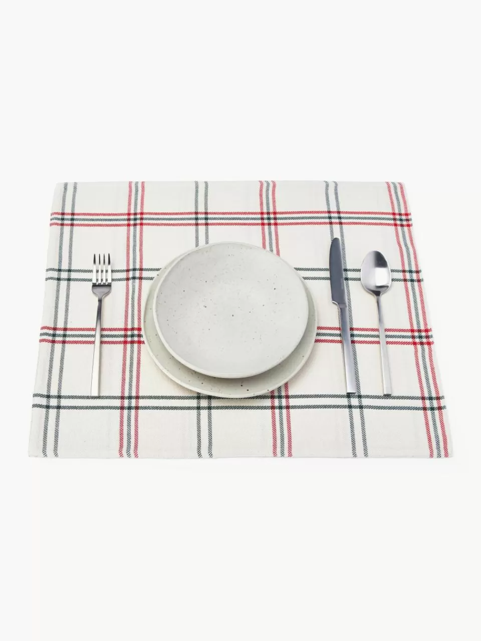 Westwing Collection Geruite placemats Aster, 2 stuks | Placemats | Placemats