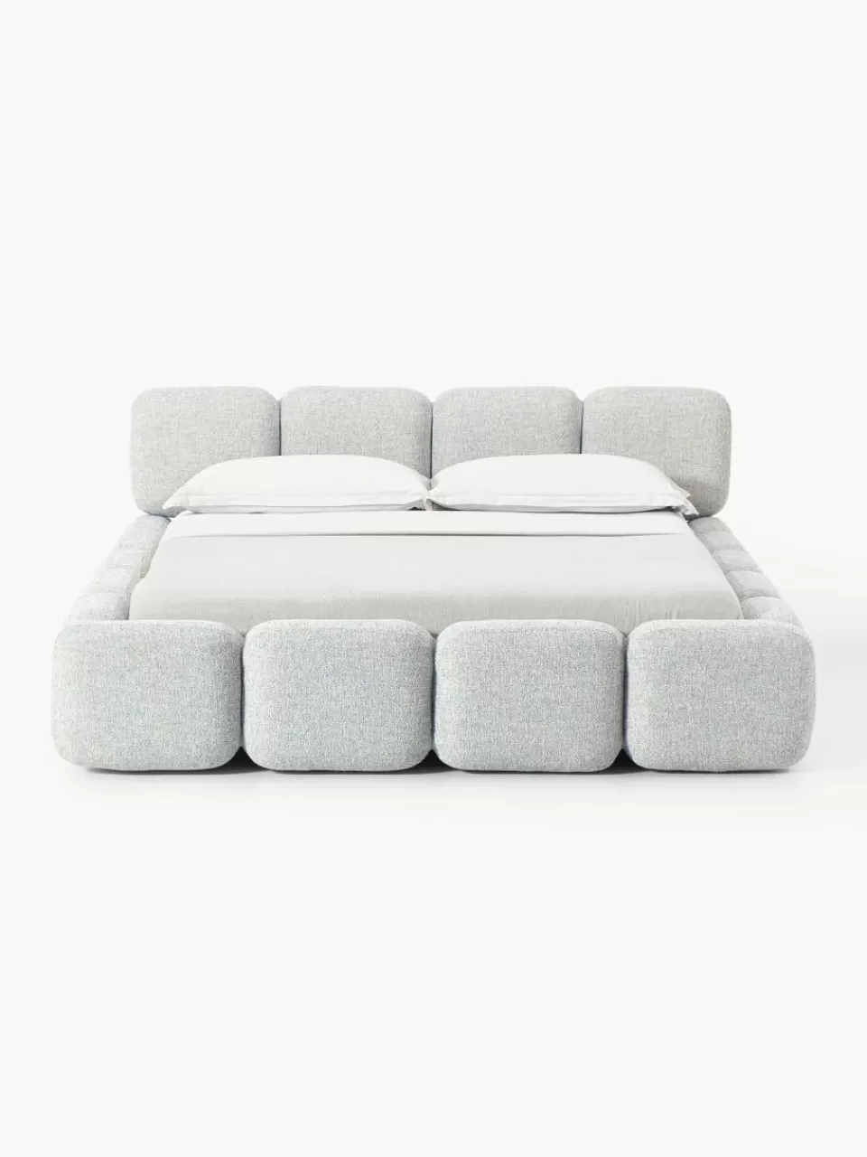 Westwing Collection Gestoffeerd bed Tayla van bouclé | Bedden | Gestoffeerde Bedden