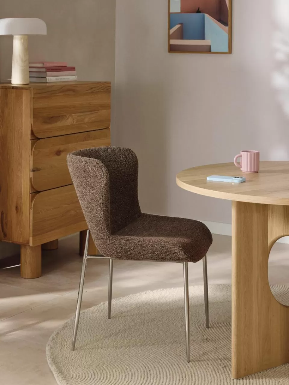 Westwing Collection Gestoffeerde stoel Tess | Stoelen