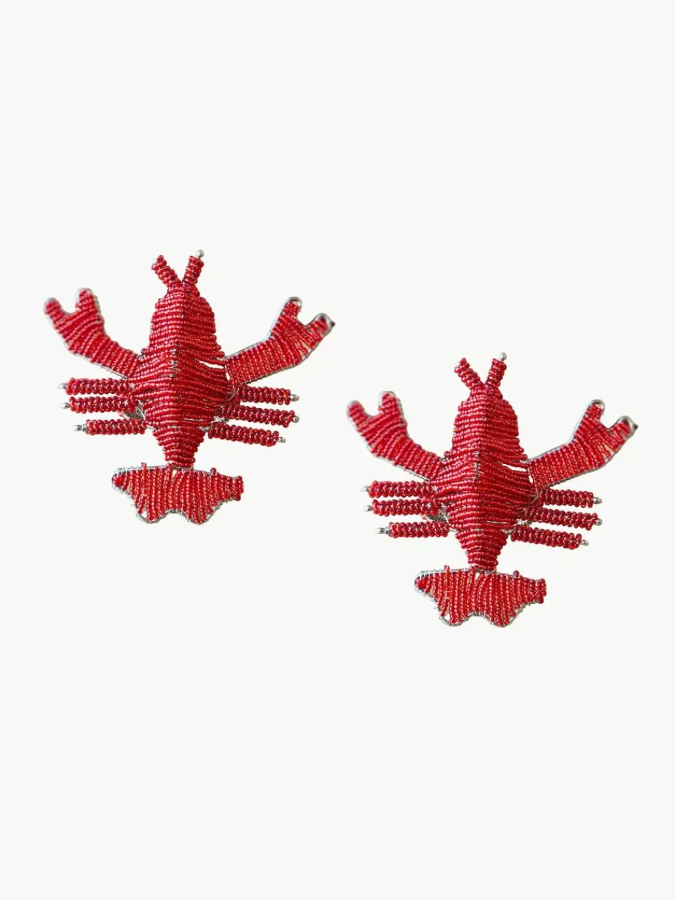 Westwing Glazen kralen servetringen Lobster, 2 stuks | Servies | Servetringen