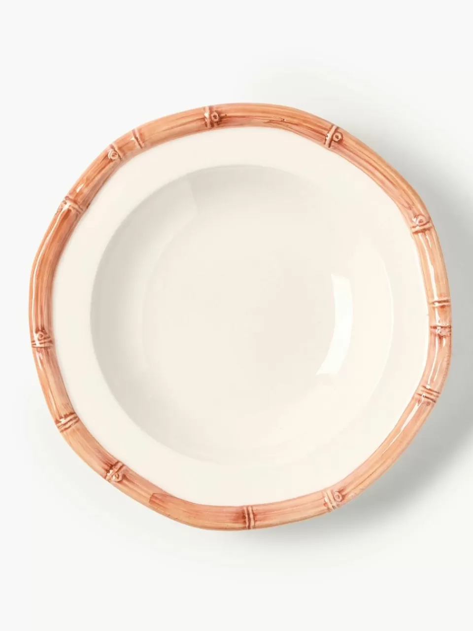 Westwing Handbeschilderd soepbord Bamboo | Diepe Borden | Servies