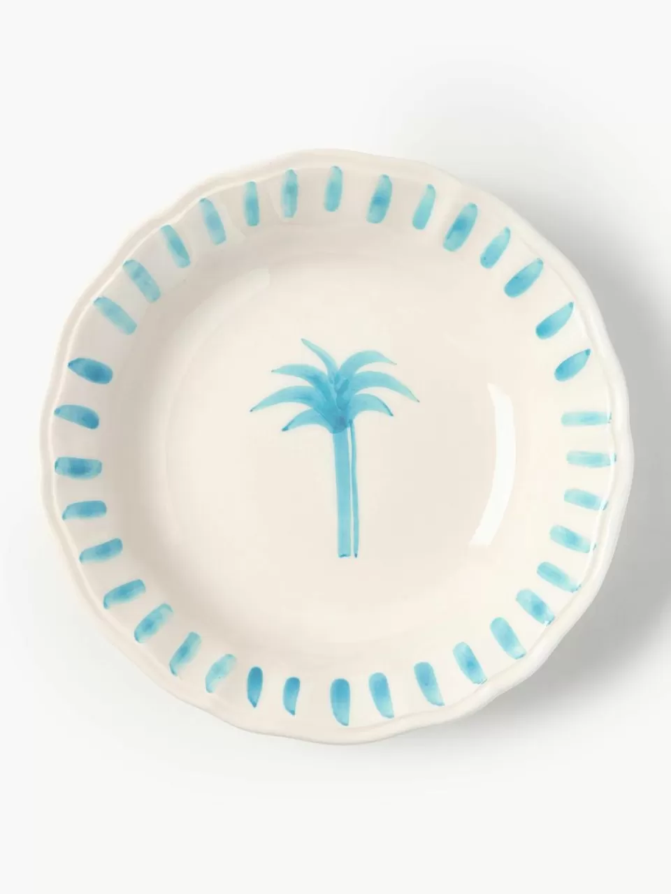 Westwing Handbeschilderd soepbord The Palms | Diepe Borden | Servies