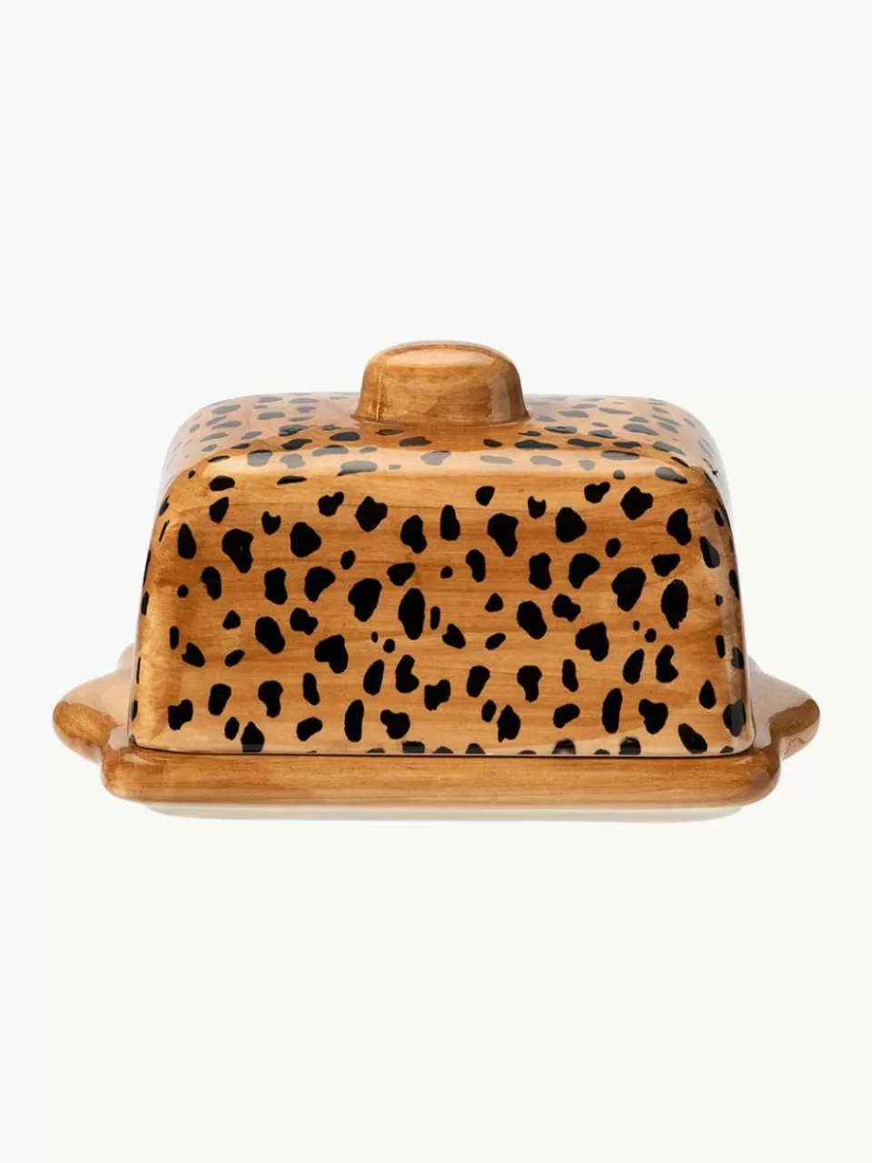 Anna + Nina Handbeschilderde botervloot Leopard | Servies | Botervloten