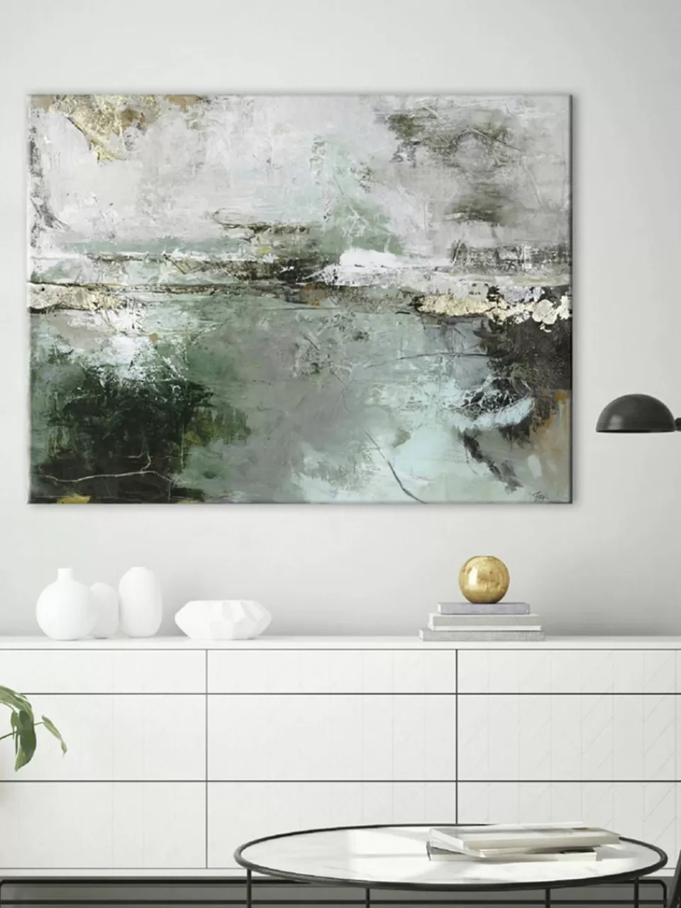 Malerifabrikken Handbeschilderde canvasprint Hillside | Wanddecoratie | Decoratie