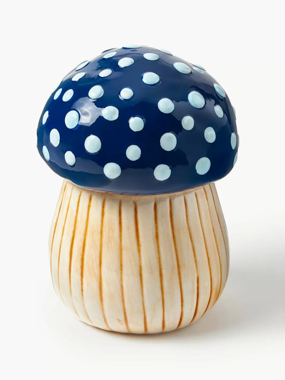 &k Amsterdam Handbeschilderde opbergpot Magic Mushroom van dolomiet | Decoratie