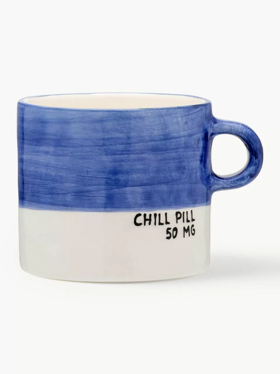 Anna + Nina Handbeschilderde XL kopje Chill Pill | Servies | Koffiekopjes