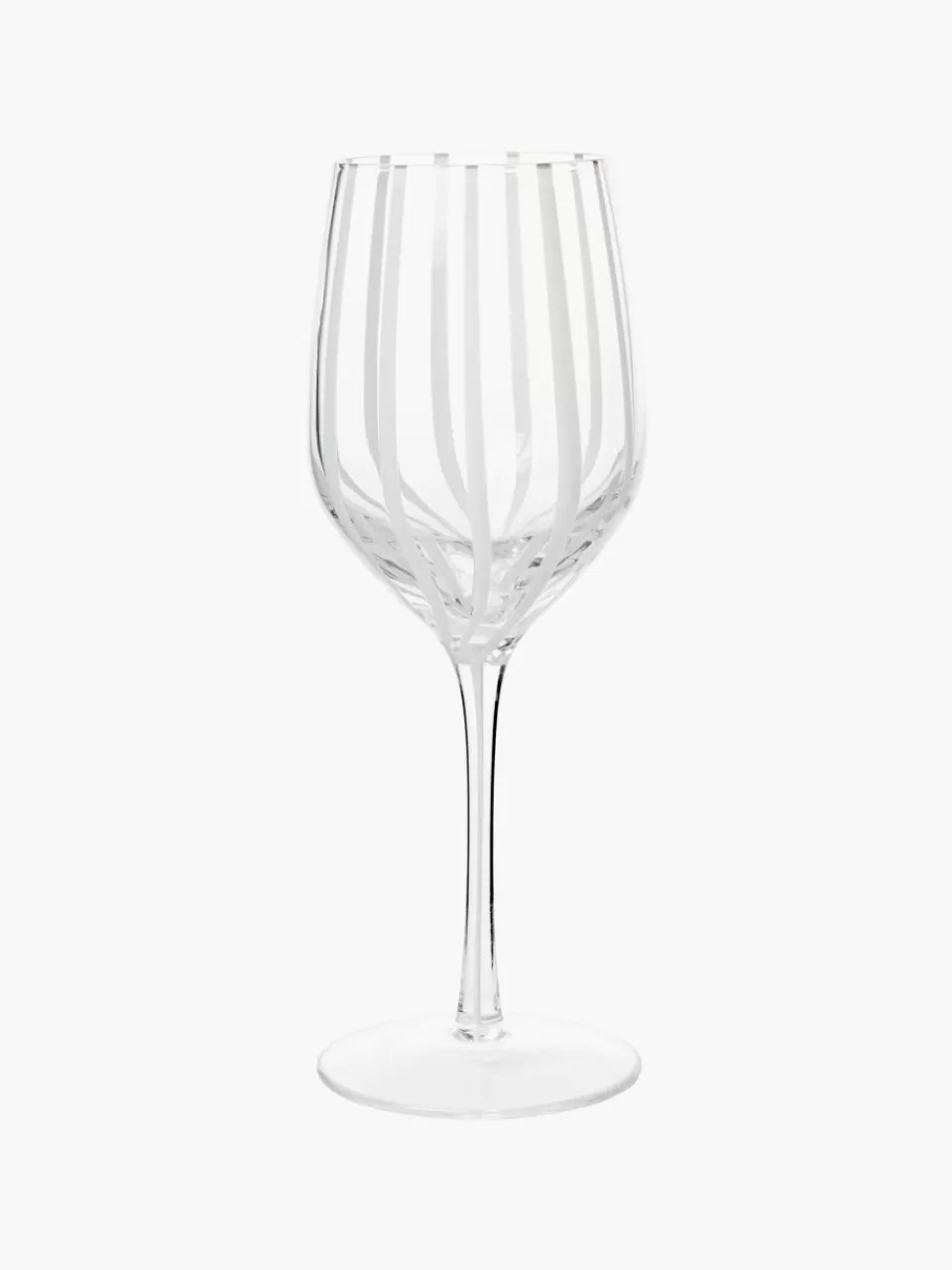 Broste Copenhagen Handgeblazen witte wijnglas Stripe | Wijnglazen | Servies