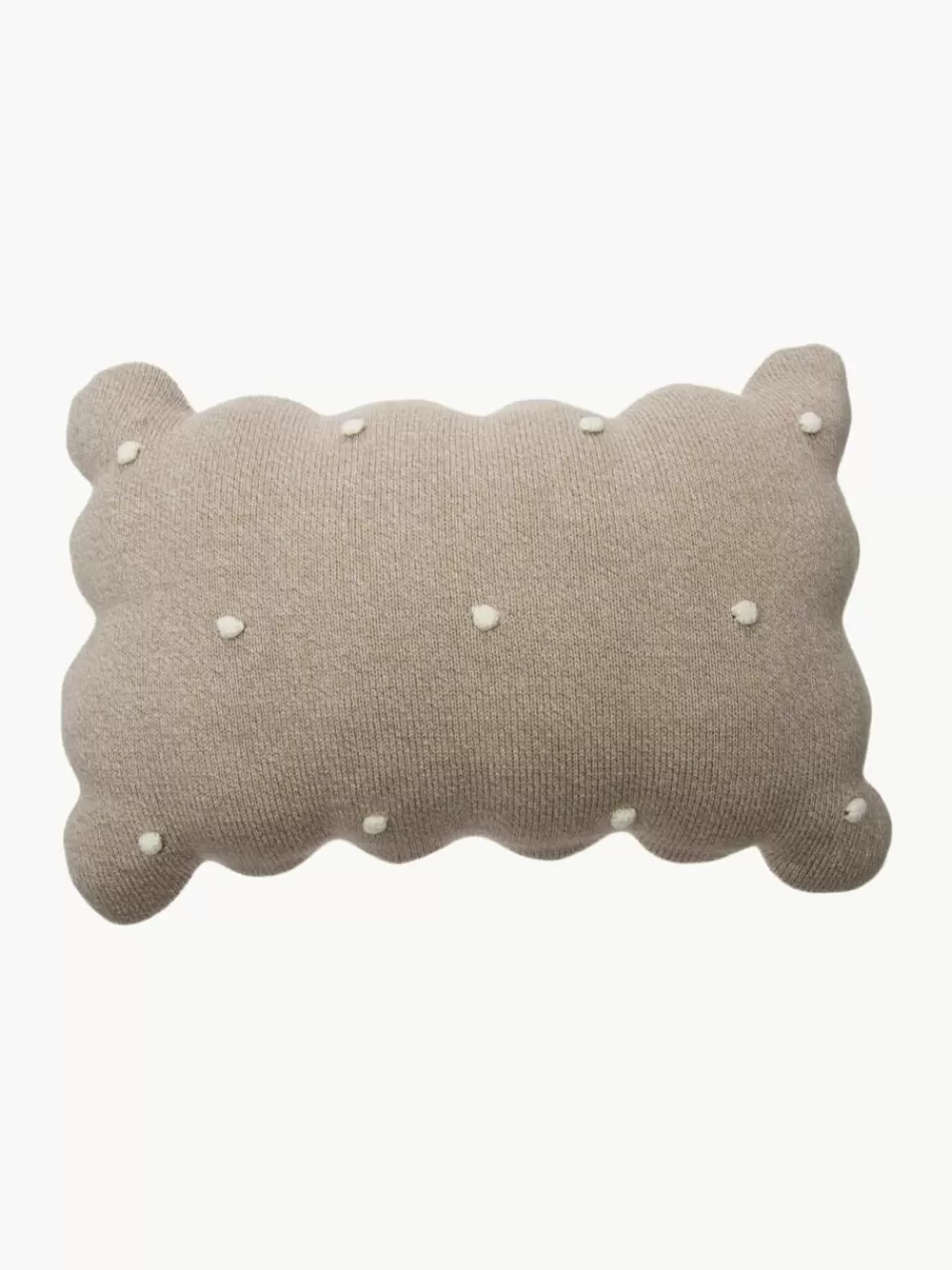 Lorena Canals Handgeborduurd katoenen knuffelkussen Biscuit | Kindertextiel | Kinderkussens