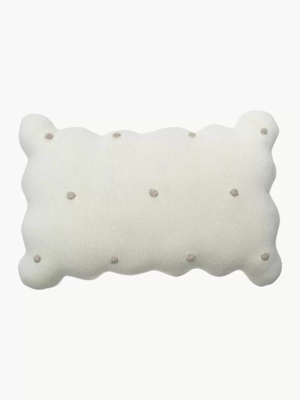 Lorena Canals Handgeborduurd katoenen knuffelkussen Biscuit | Kindertextiel | Kinderkussens