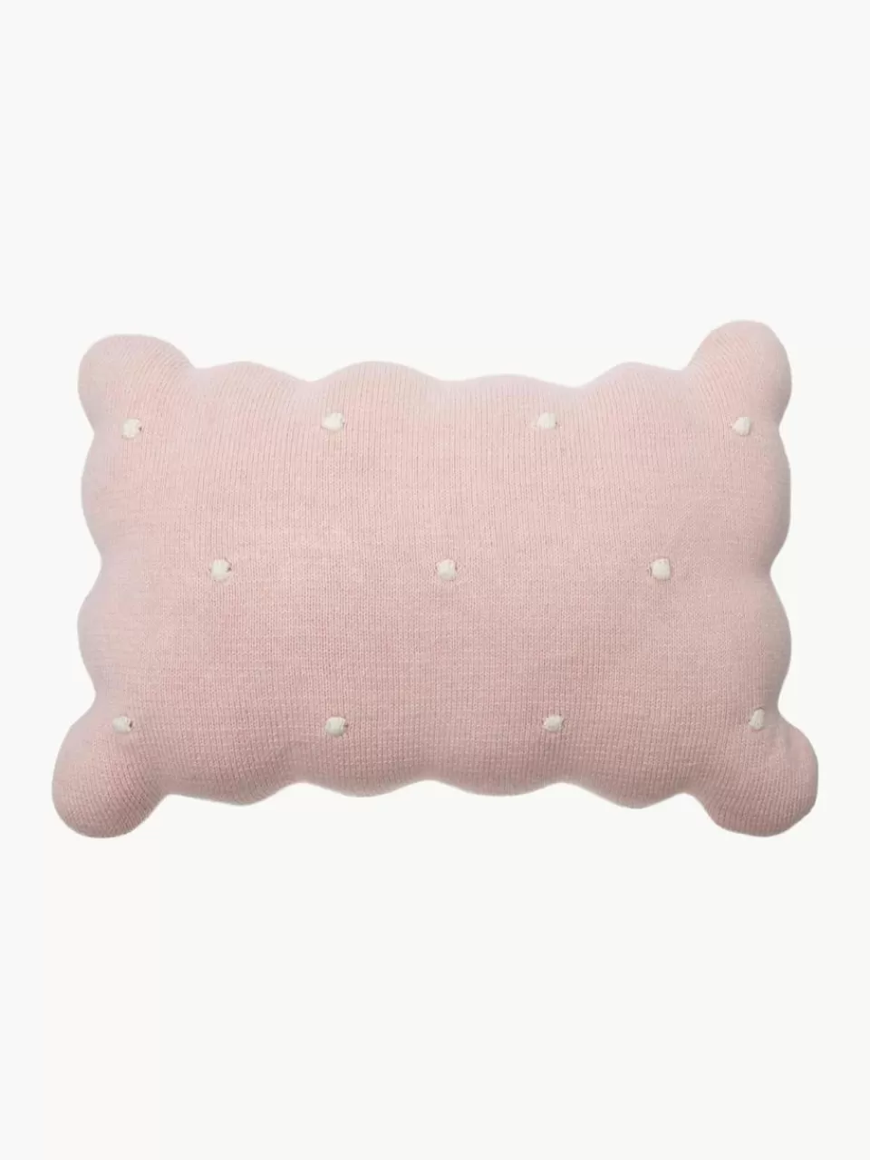 Lorena Canals Handgeborduurd katoenen knuffelkussen Biscuit | Kindertextiel | Kinderkussens