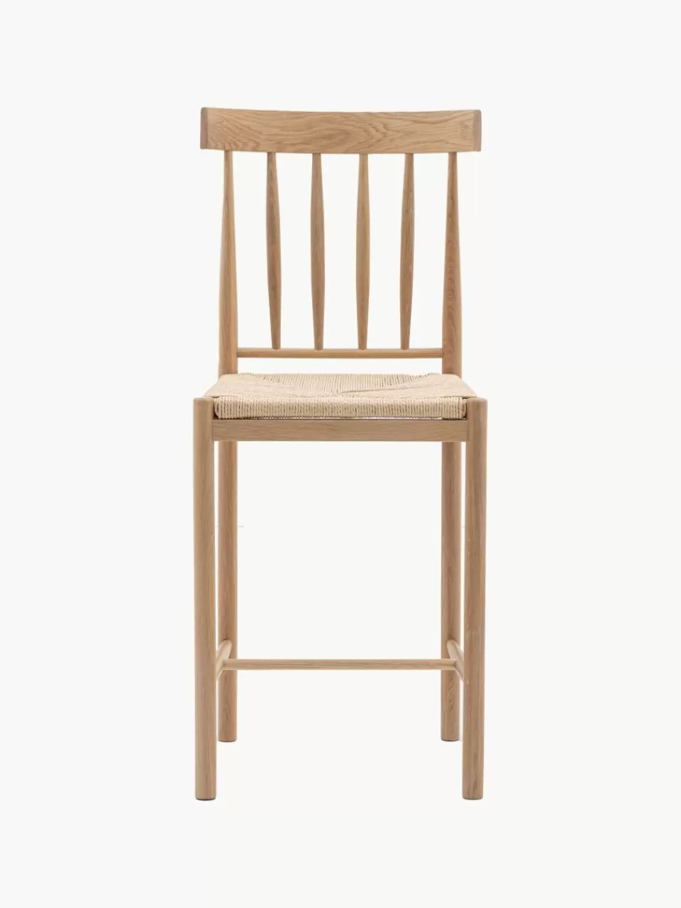 Westwing Handgemaakte eikenhouten barstoelen Eton, 2 stuks | Stoelen | Barkrukken