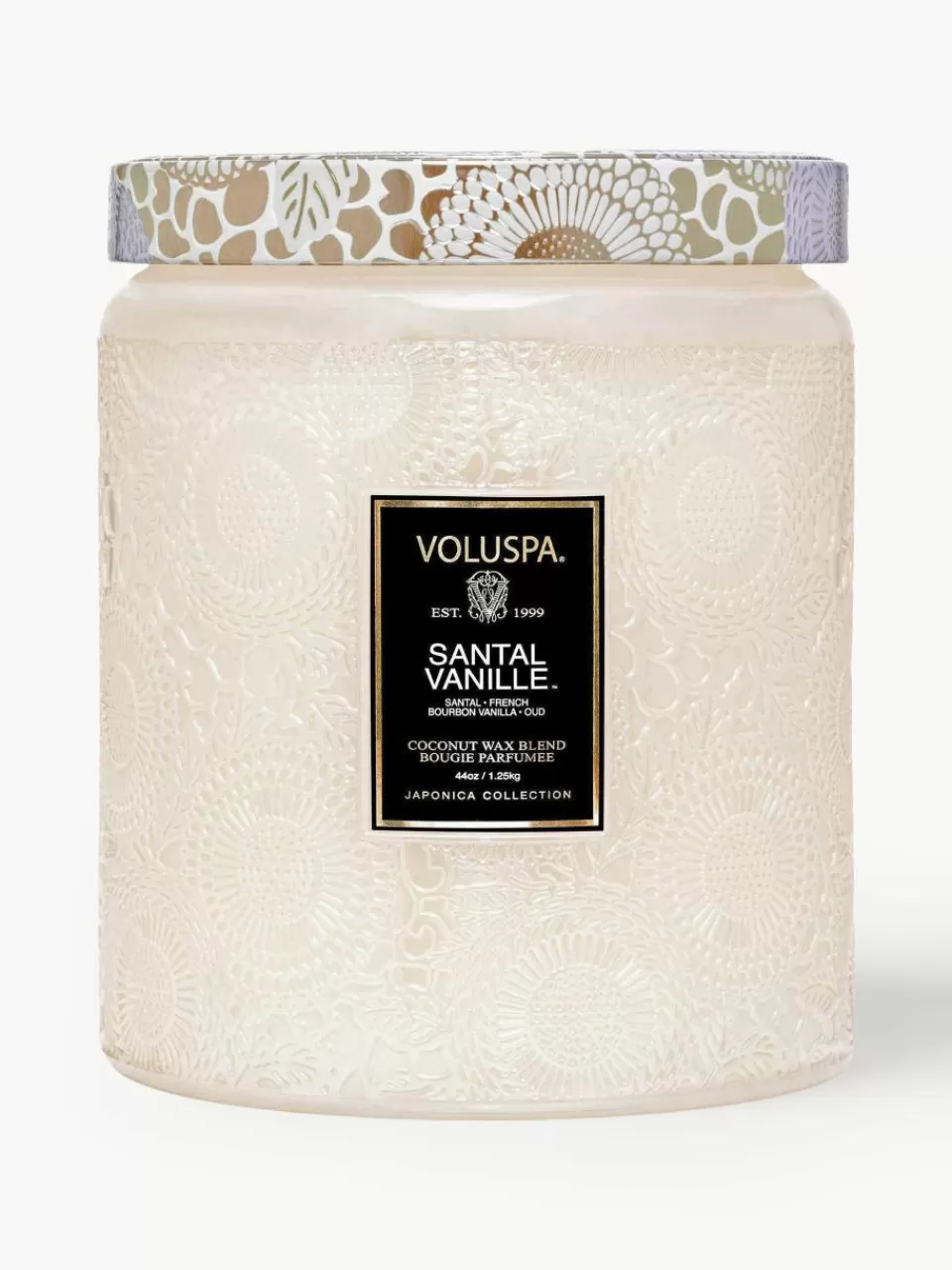 Voluspa Handgemaakte 2-lonts geurkaars Japonica Collection (santal, bourbon vanilla & oud) | Kaarsen & Kaarsenhouders | Geurkaarsen