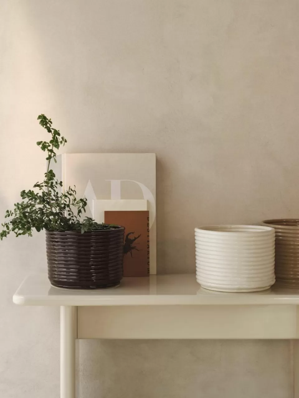 ferm LIVING Handgemaakte plantenpot Corduroy | Plantenbakken | Bloempotten