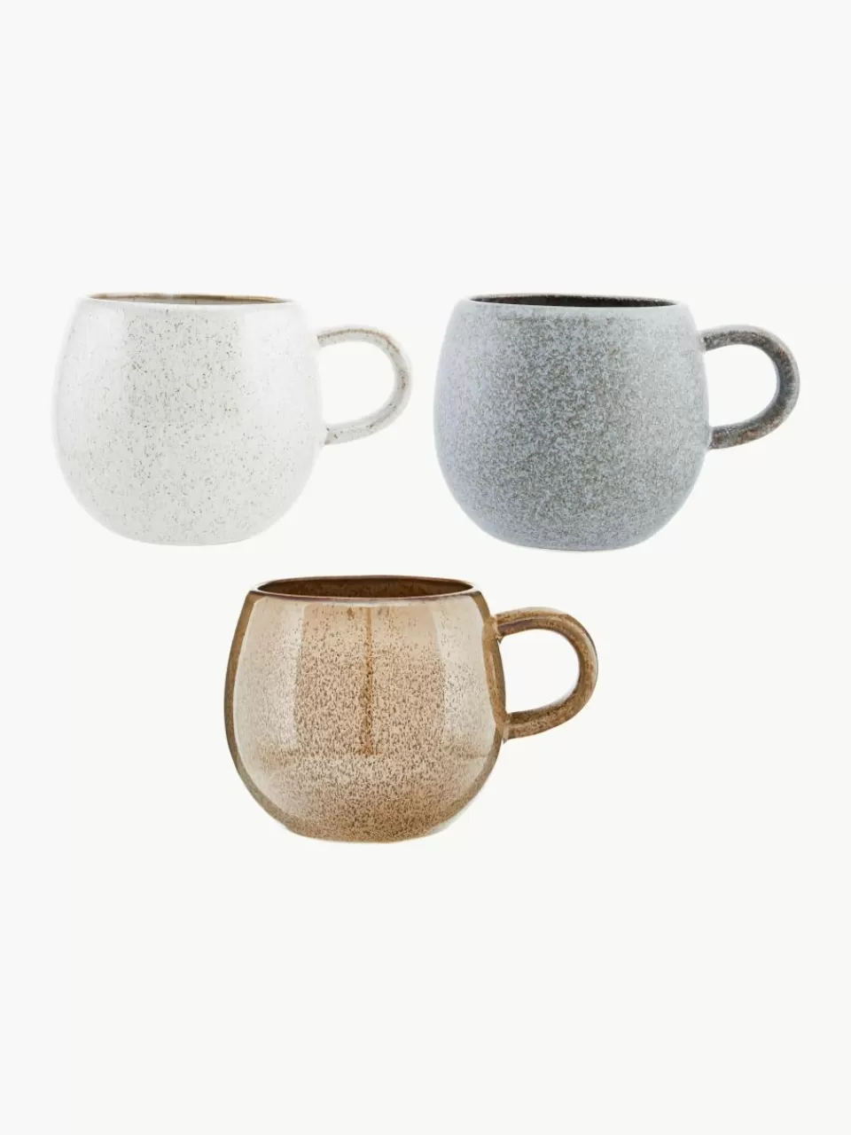 Bloomingville Handgemaakte theemokken Addison, set van 3 | Servies | Koffiekopjes