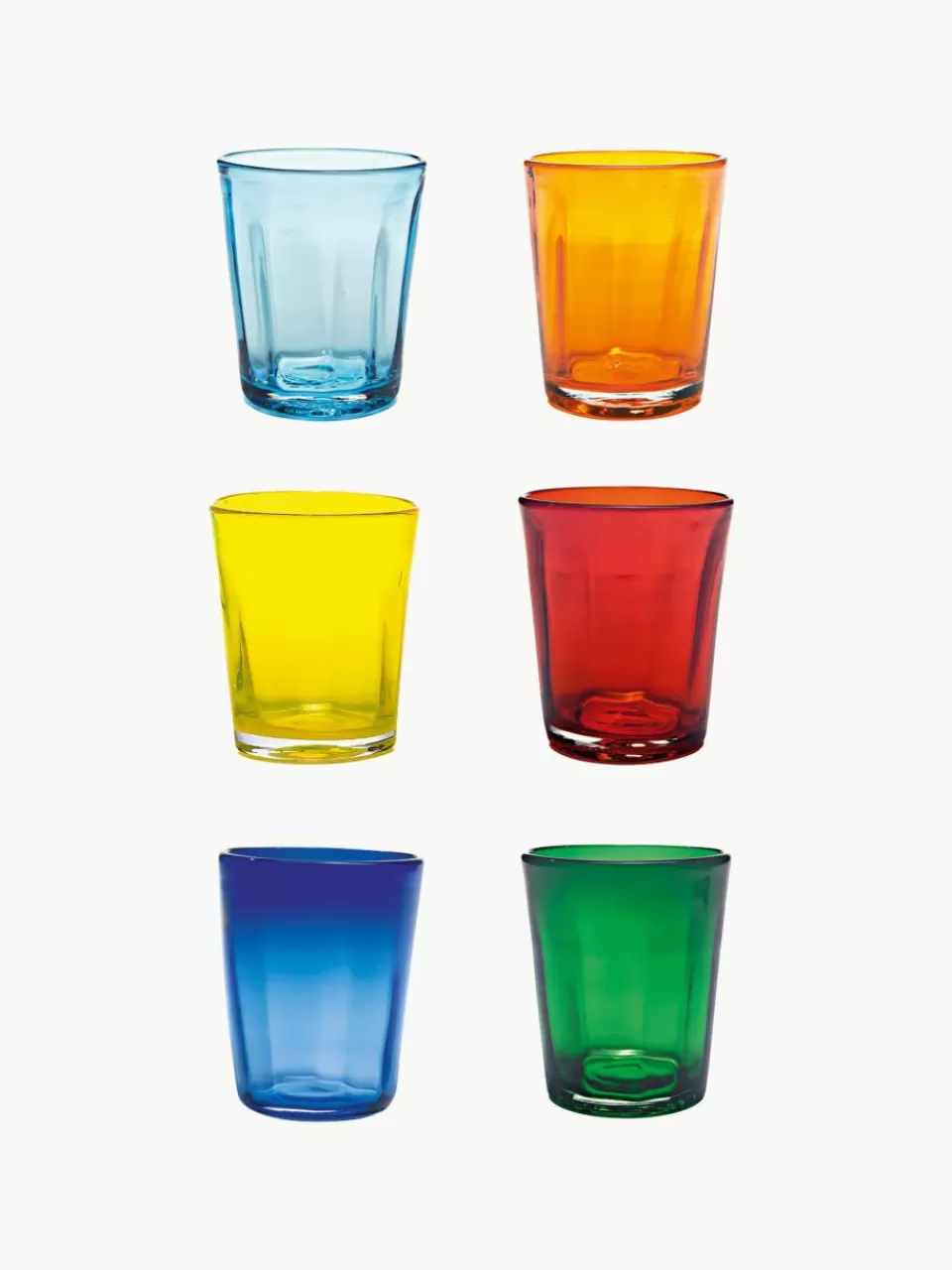 zafferano Handgemaakte waterglazen Confezione, set van 6 | Servies | Waterglazen